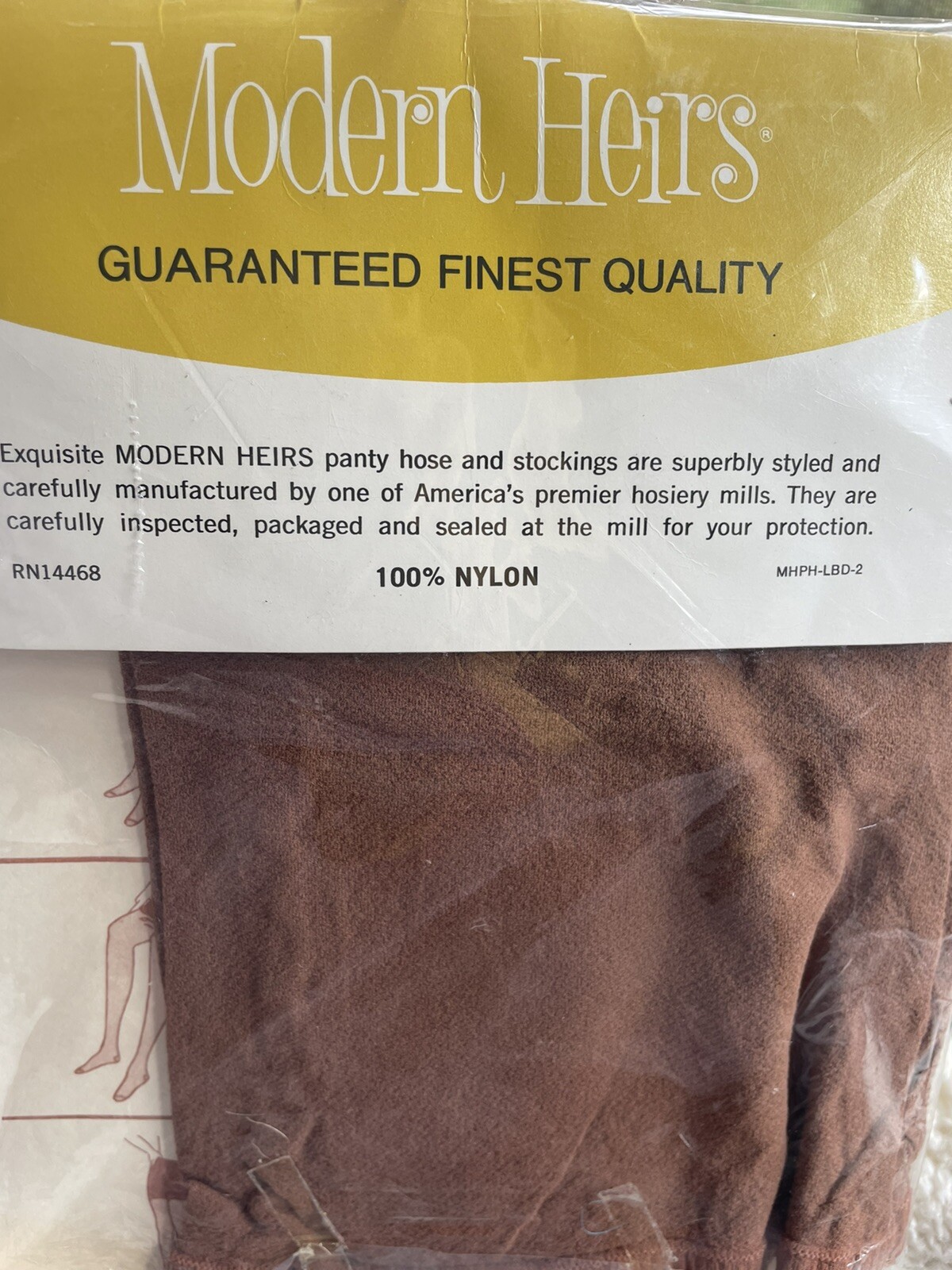 NOS Vintage MODERN HEIRS Pantyhose Blondette Tall 5’6”-5’11”