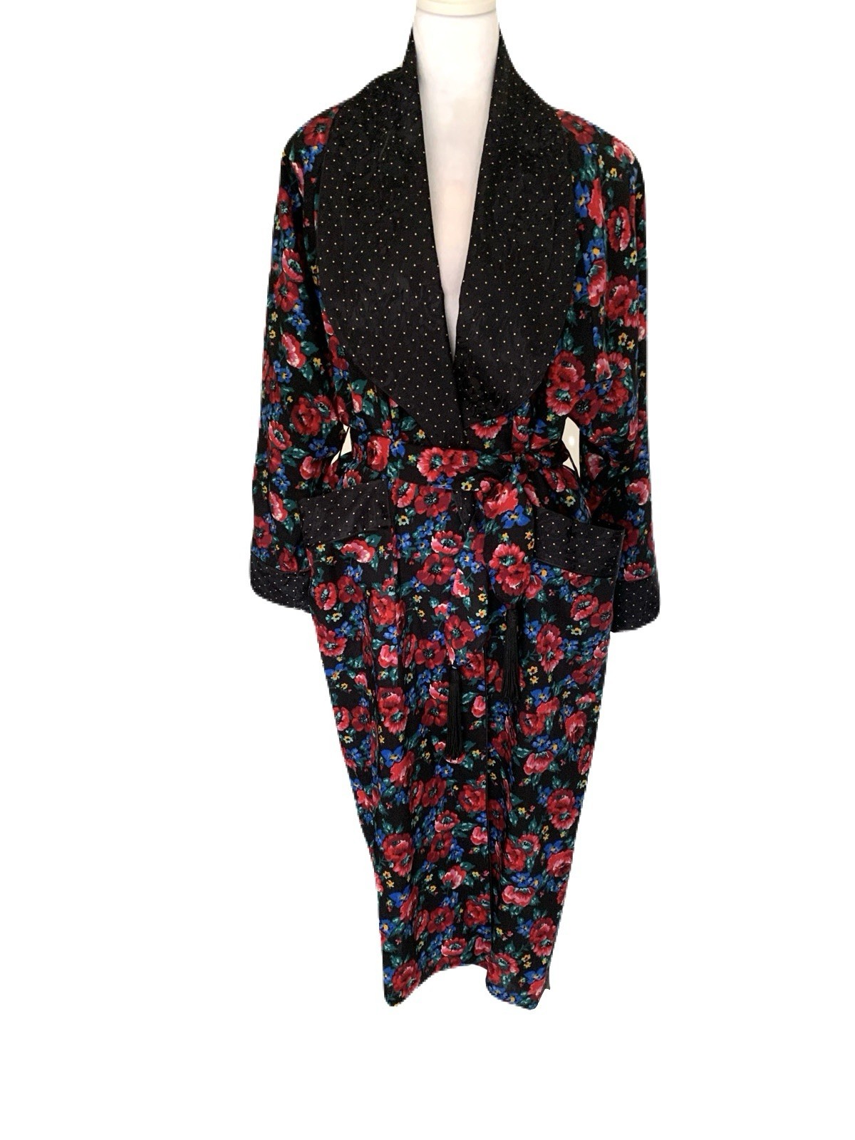 Vintage Adagio By Patricia Fieldwalker Multicolor Floral Wool Robe Bergdorffs