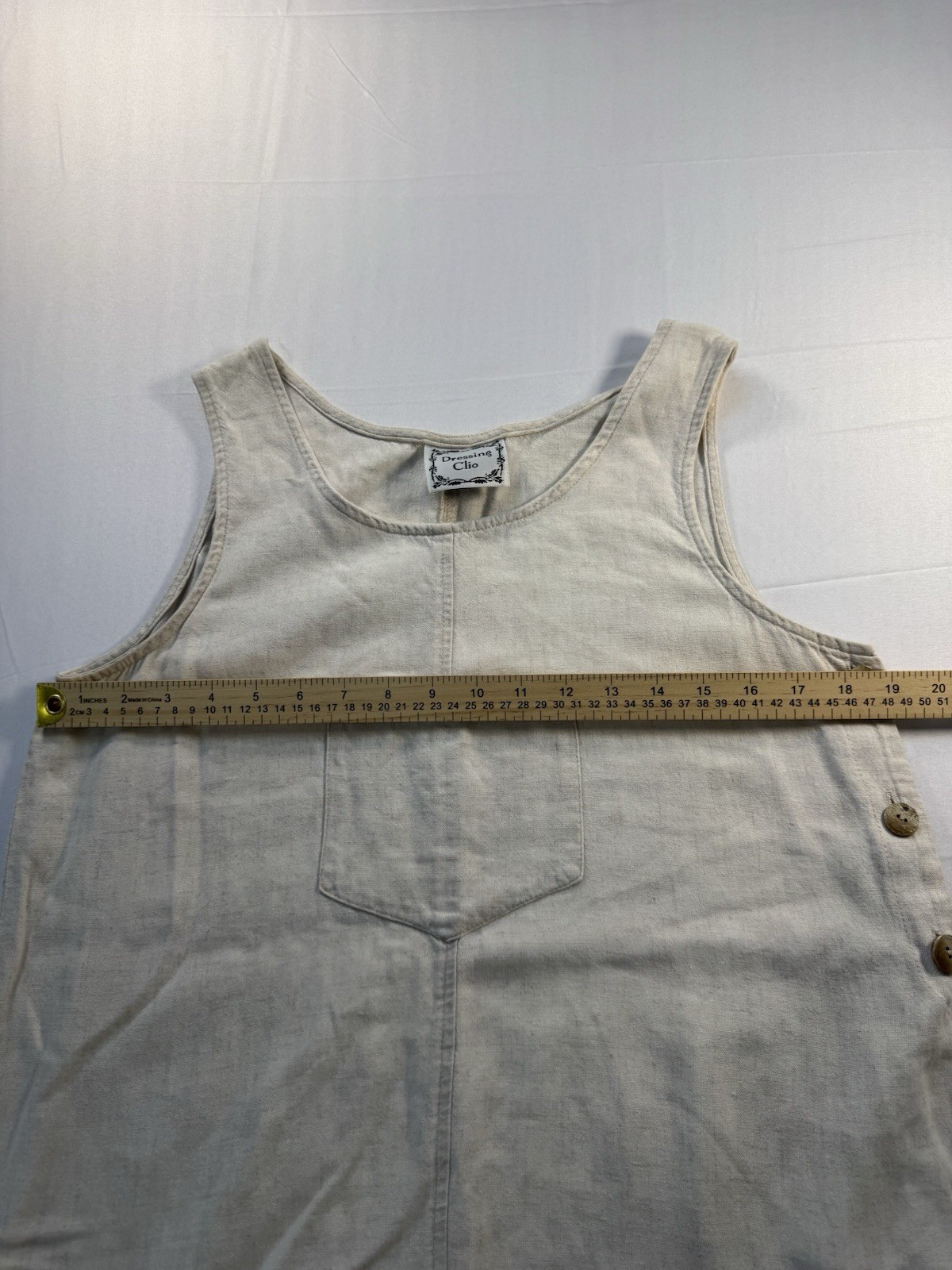 Vintage 90’s Linen Dressing Clio Boho Sleeveless Maxi Dress Women’s s Medium