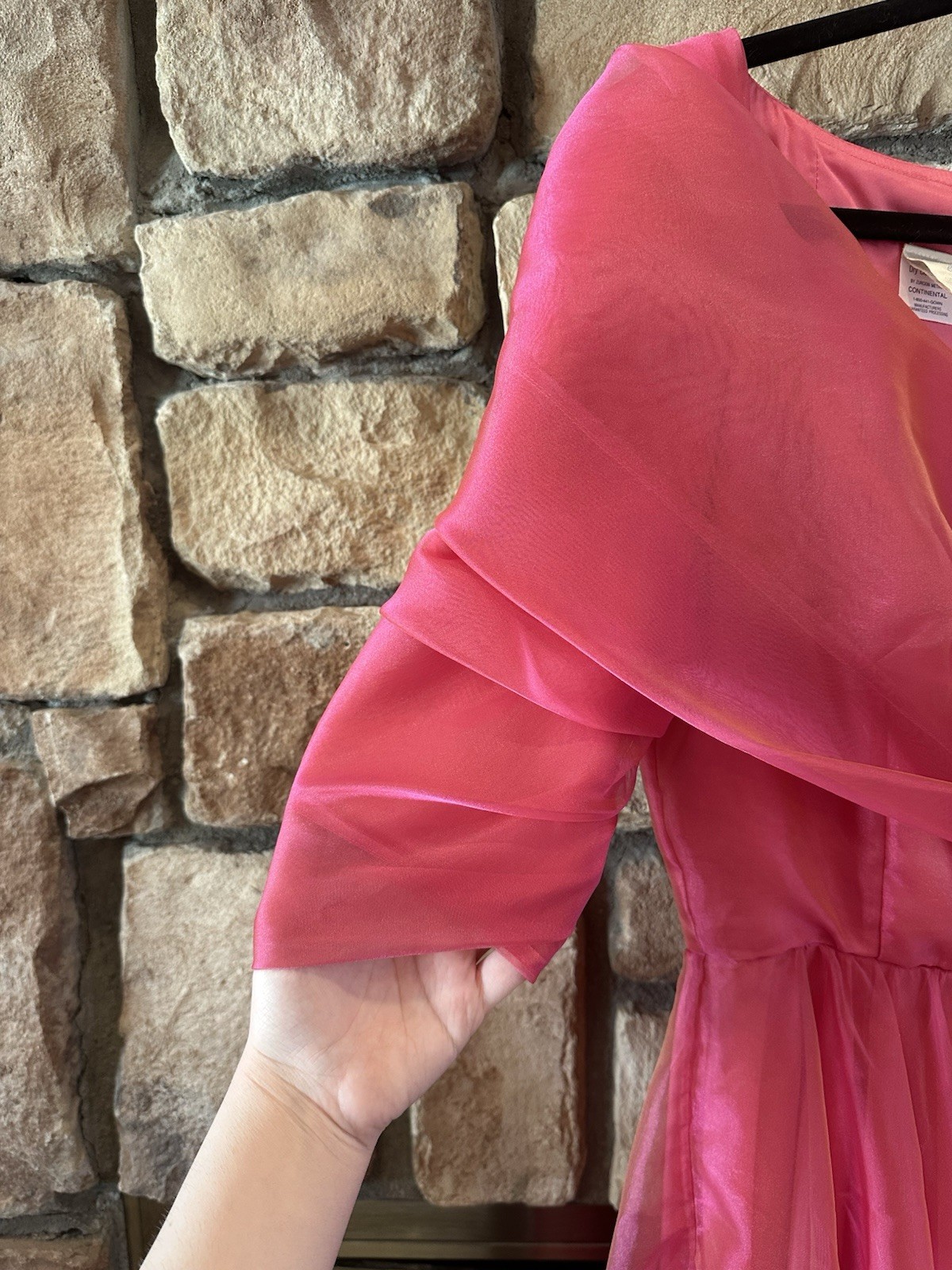 Watters & Watters VTG 80s/90s Women Formal Bridal Pink Gown Sz 10 Layered Ruffle