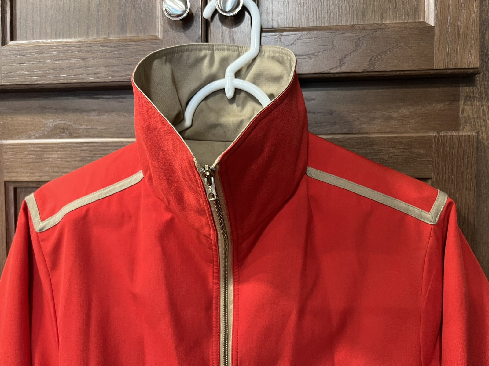 Vintage 70’s Bonnie Cashin Weatherwear Russ Taylor Raincoat Zip Pockets Red