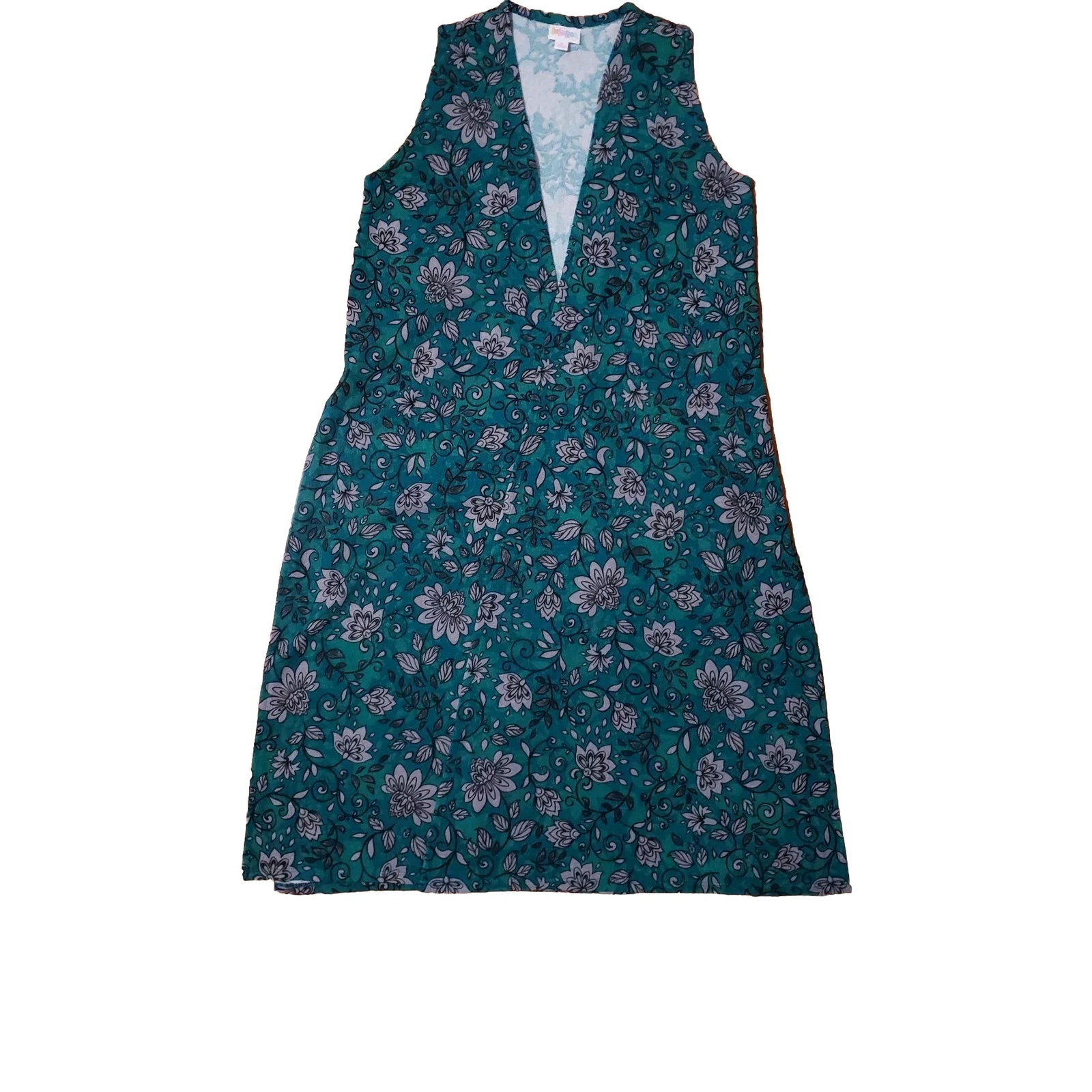 Lula Roe Joy Vest Purple Black Aqua Green 2016 S