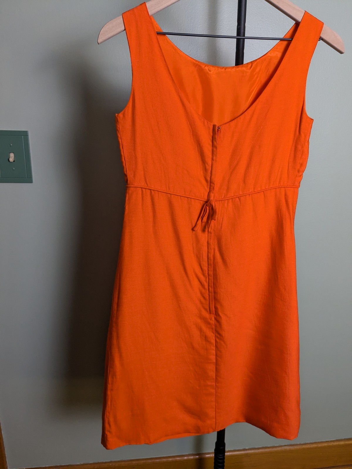 Vibrant Orange Vintage Peter Pan Collar 3/4 Spring Jacket And Wiggle Dress Set