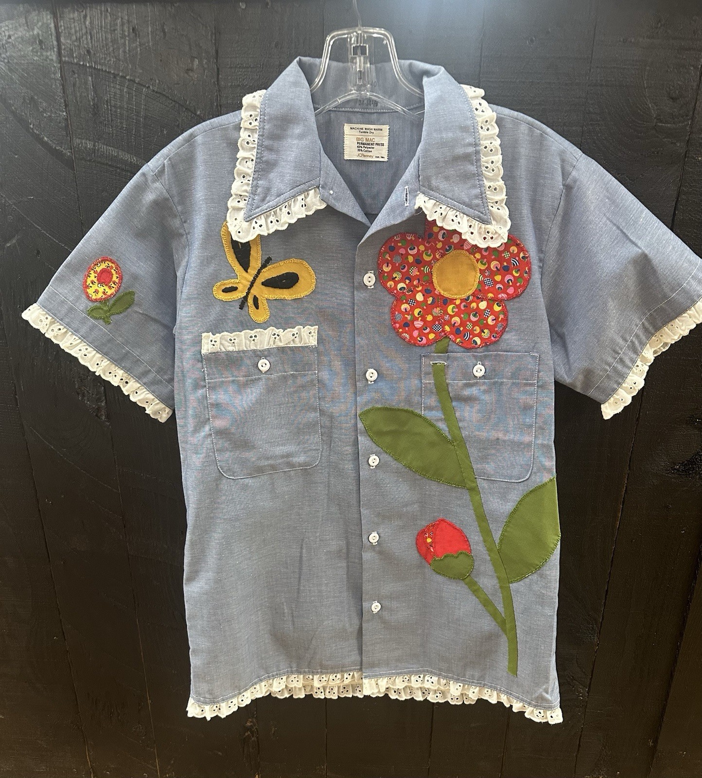 Vintage JCPenney Big Mac Button Up Shirt Size Small~ So Cute!!! Very Nice!