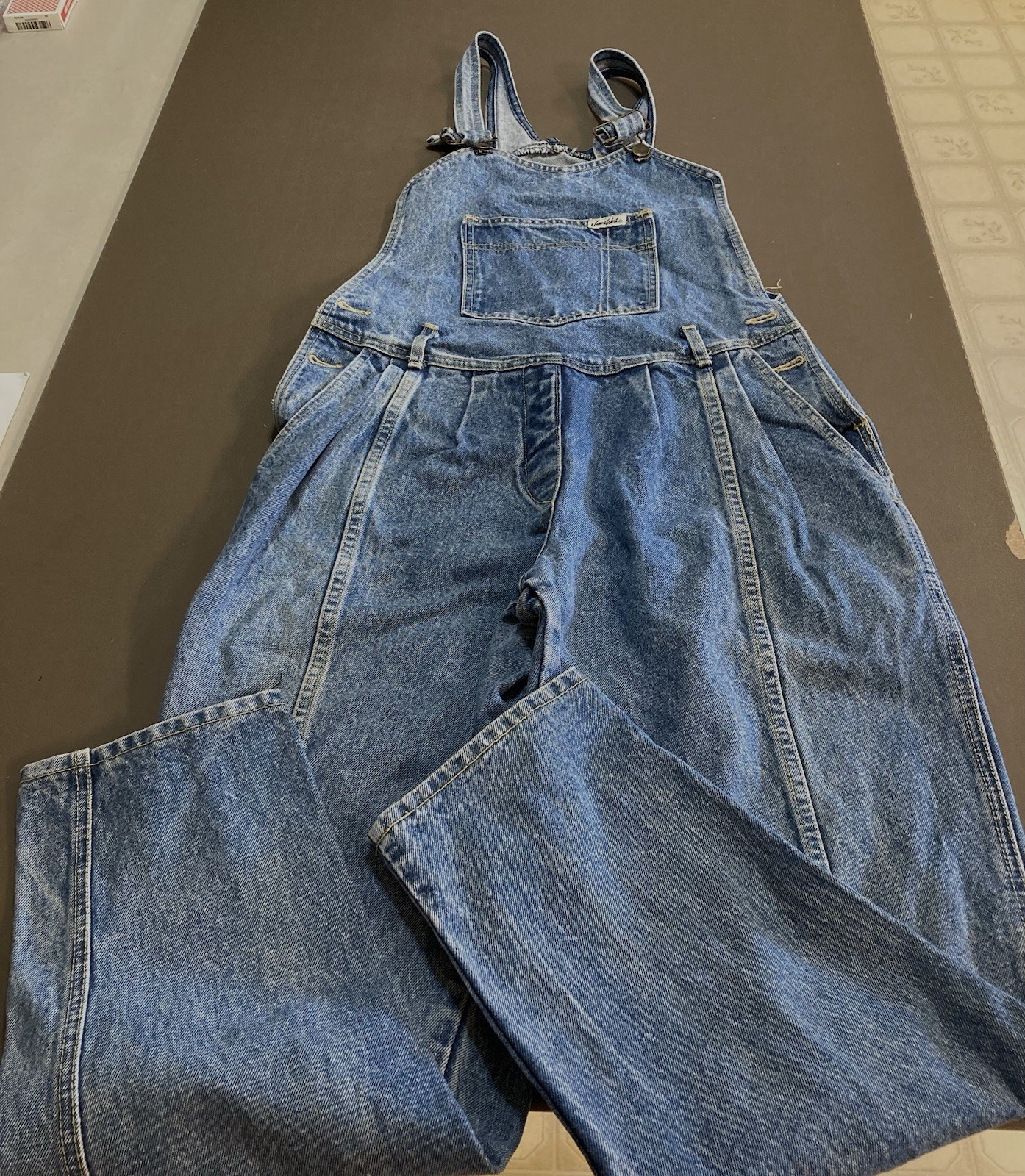 Vintage James West Bib Overalls Women Waist 32 Inseam 28 Blue Denim 100% Cotton