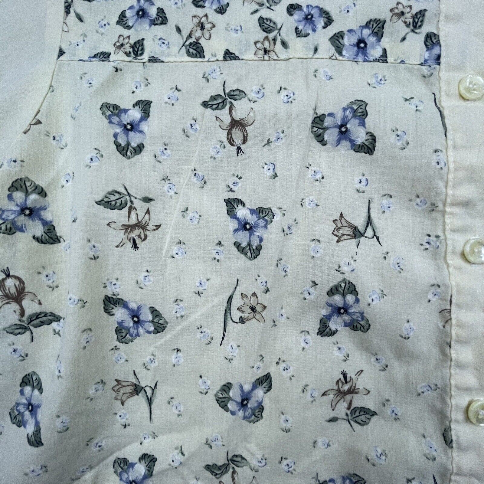 Vintage Tapestry Shirt Women Large Pastel Whimsical Boho Hippie Lightweight