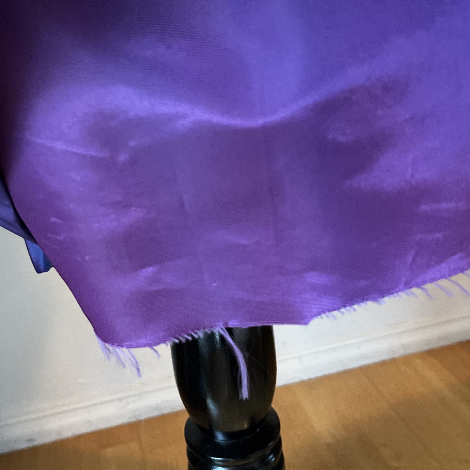 Vintage Victor Costa Dress Siz 12 Petite Bow Blue Purple Iridescent 🍒🍒