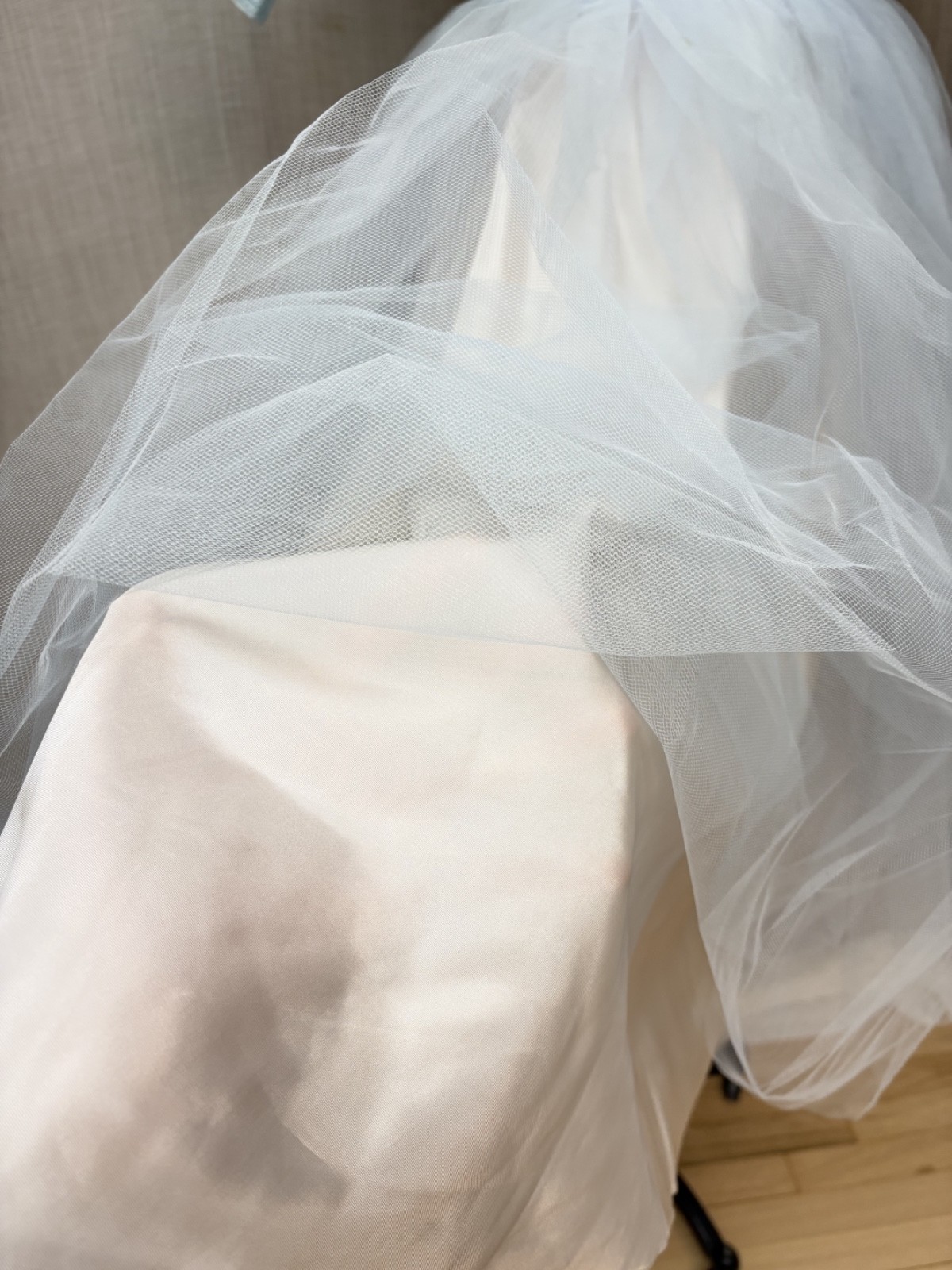 Vintage 1950s Lace Tulle Illusion Dress Wedding Bridesmaid Modest Princess XXS