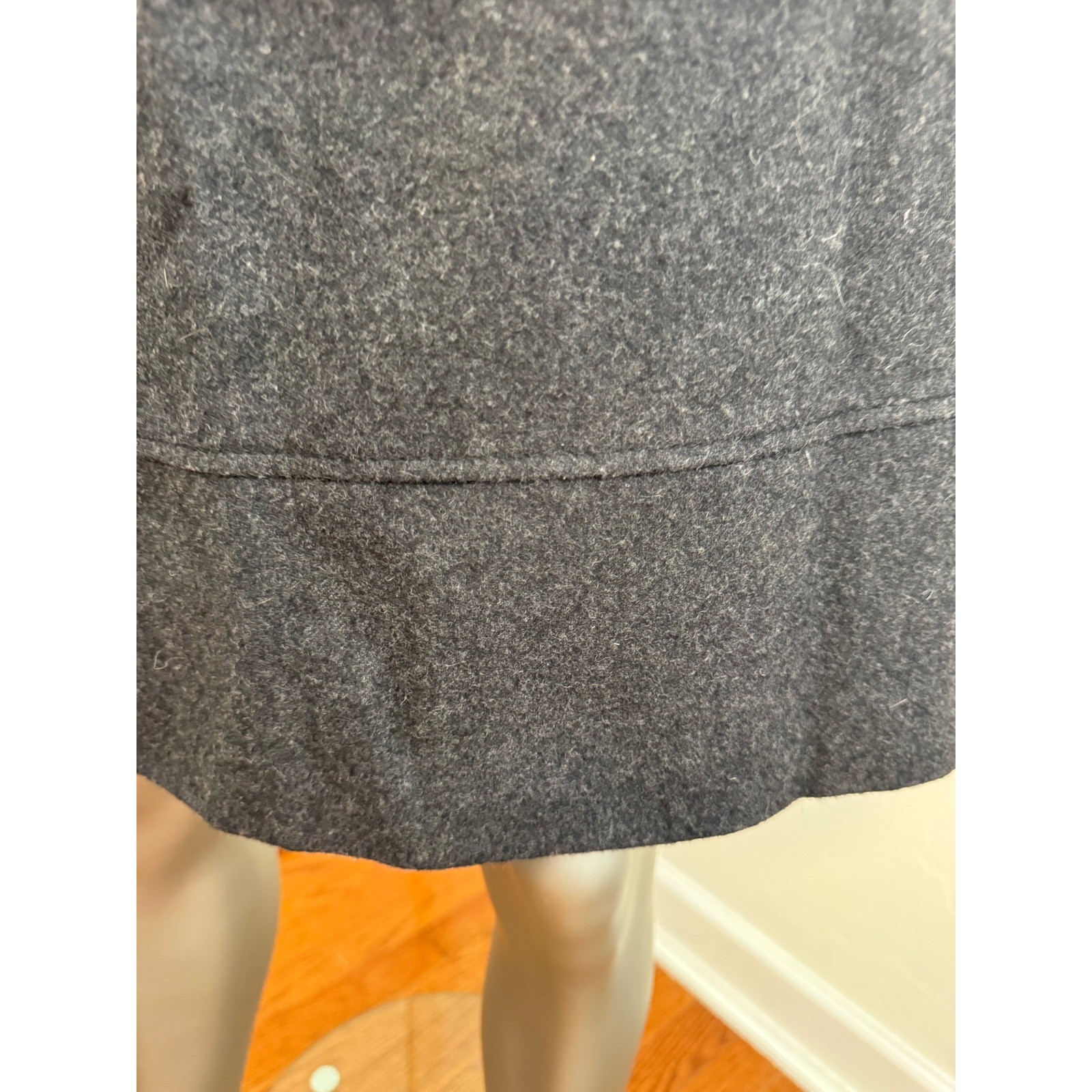 Vintage 90’s J. Crew Charcoal Gray A-Line Wool Pencil Skirt made in Hong Kong 6