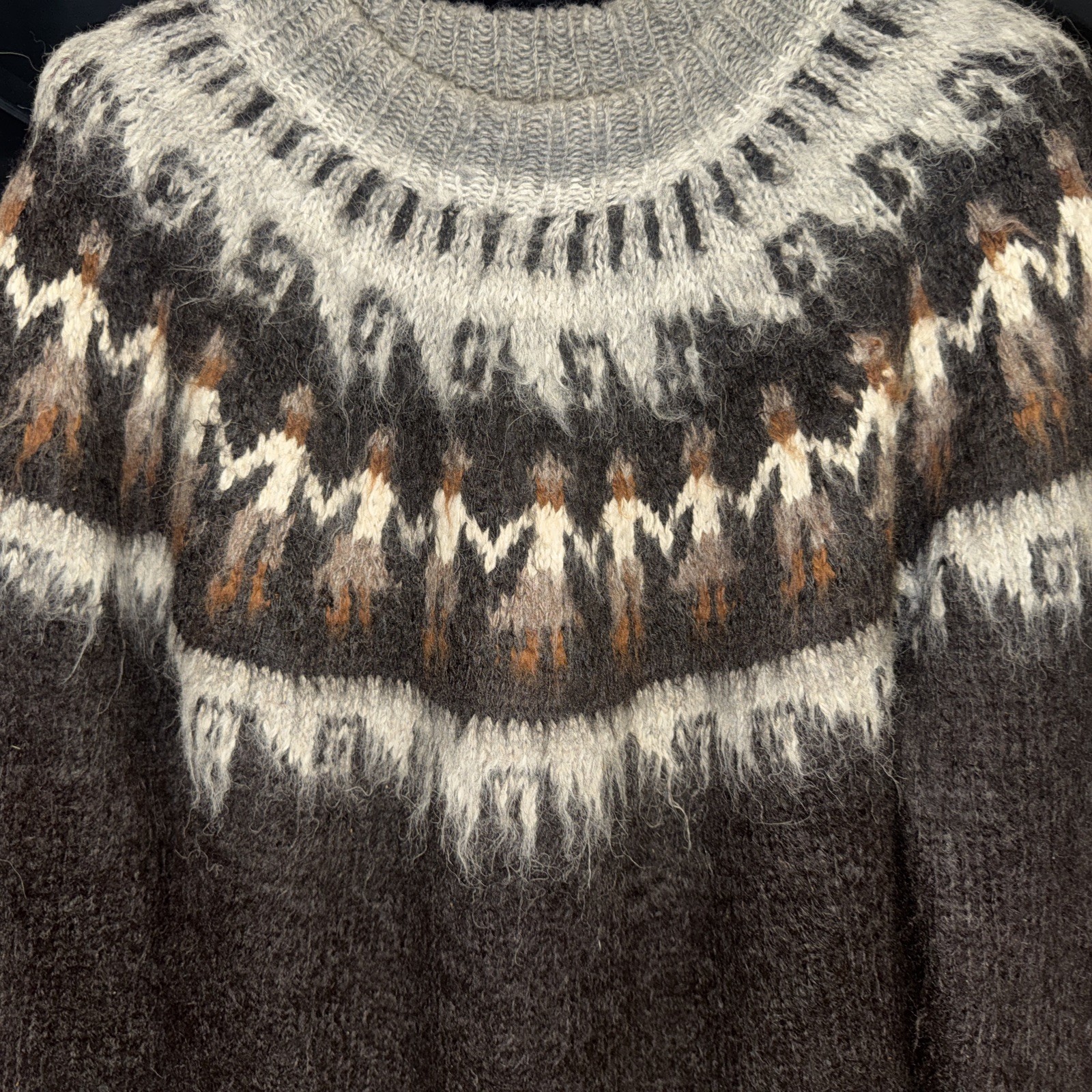 Vintage Intiwara 100% Alpaca Wool Sweater Handmade Bolivia Hobo Small