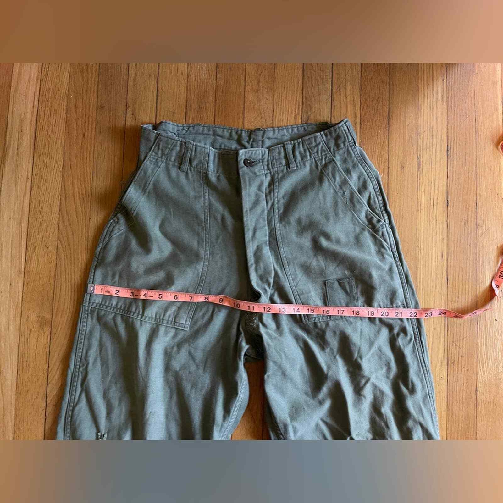 50s Vintage Korean Era Cotton Sateen Pants