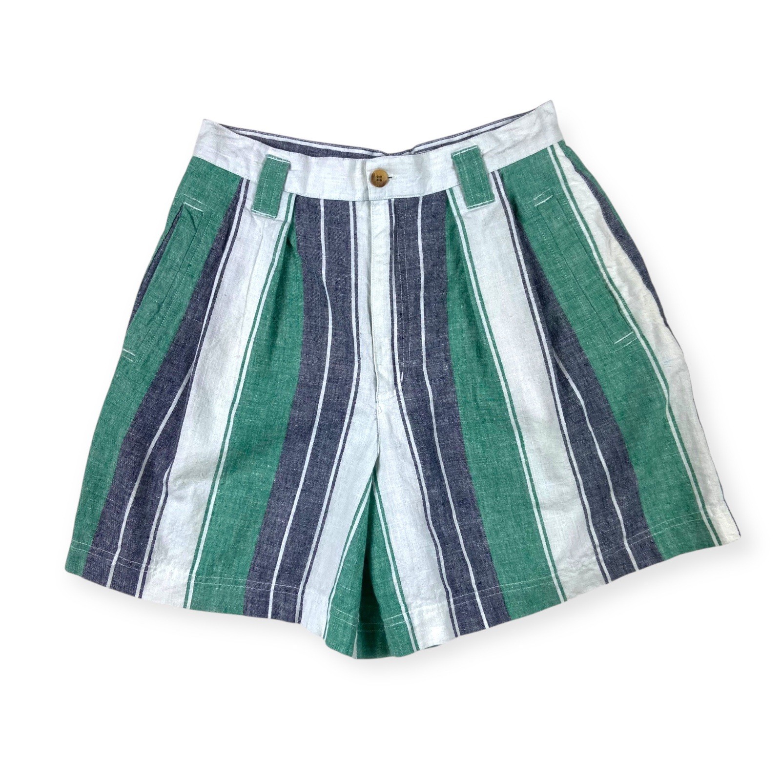 Essentials Sport Women’s VTG 80s 90s Striped High Waist Tapered Mom Shorts 6