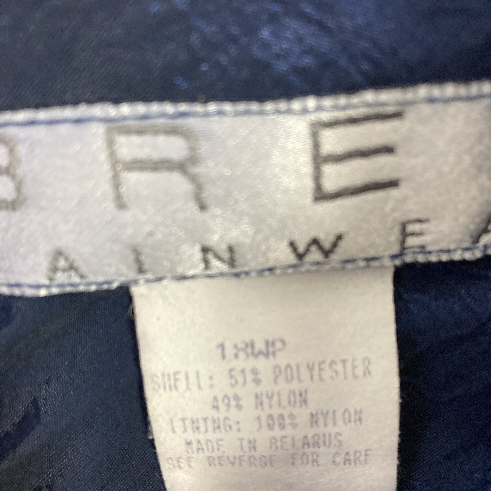 90s VTG Trenchcoat Iridescent Blue Plus 18WP Petite Belted Brem Rainwear Womens