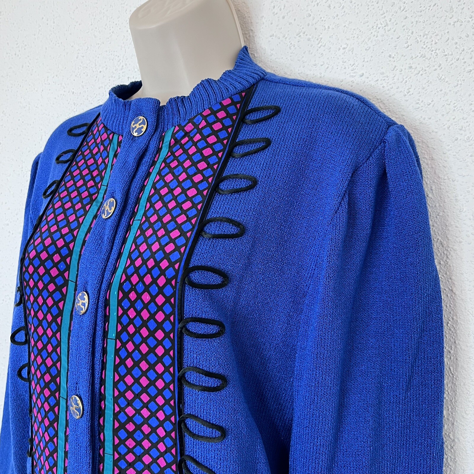 Vintage knit embellished 80’s sweater sz 10 anthony sicari