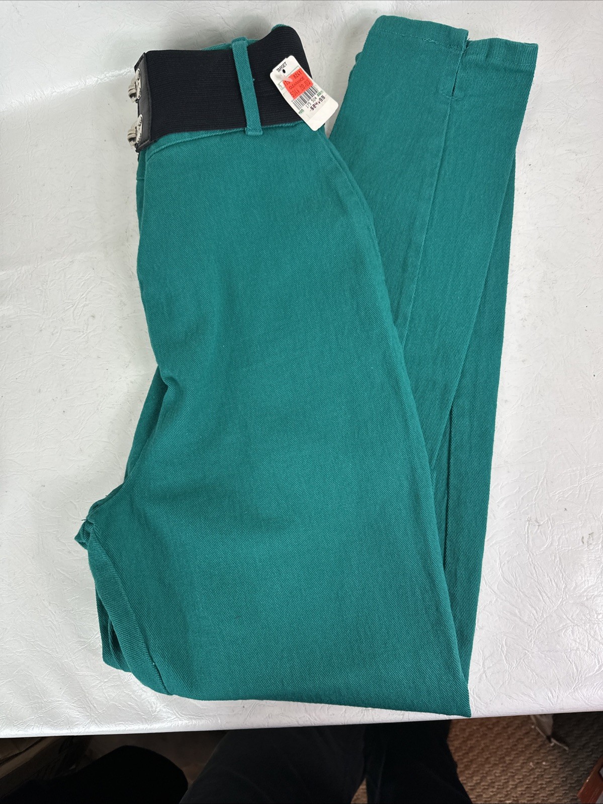 Vintage A. Smile Gelati Green High Waisted Elastic Waist Pants SJ05118 Womens 13