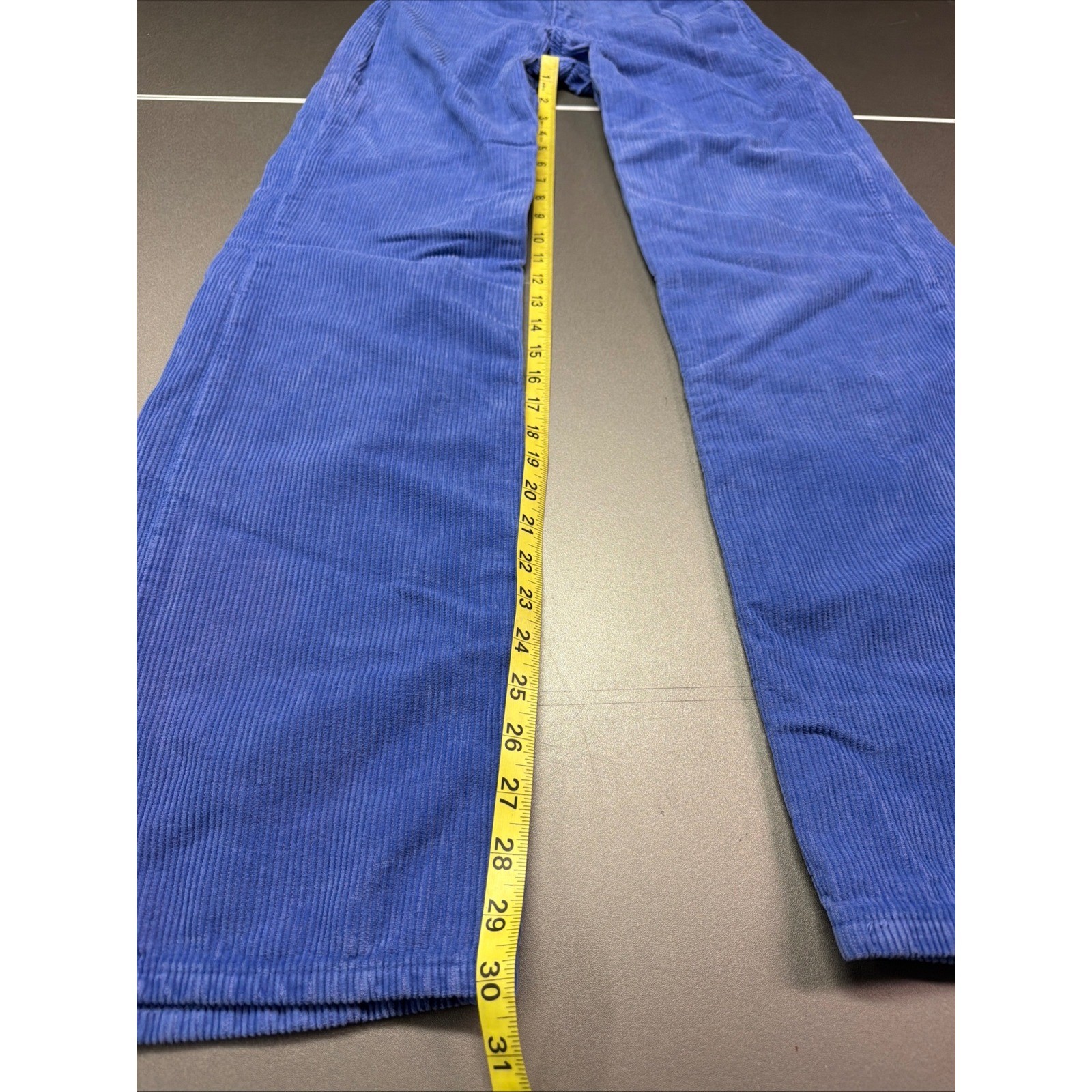 ZARA Corduroy Pants Women’s 24X30 Blue Wide Leg High Waist Retro Style Turkey