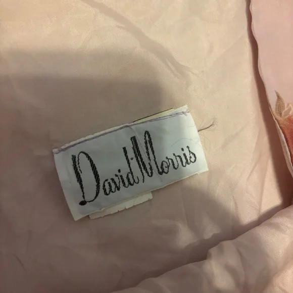 Vintage David Morris Chiffon Gown | Late 1970s–Early 1980s Pink Flowy Floral