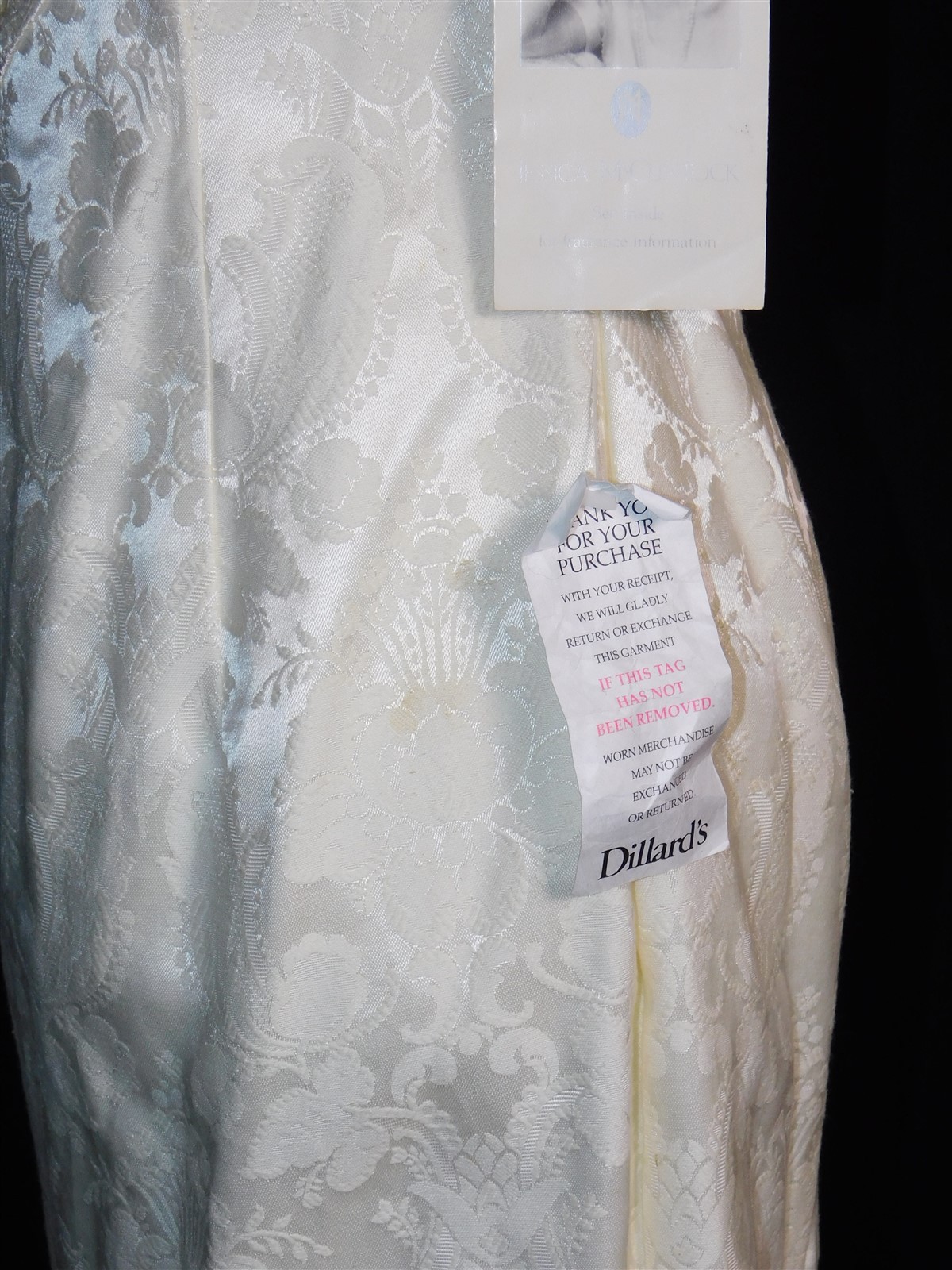 NWT 1980s Vintage JESSICA McClintock Ivory Beaded Baroque Wedding Dress Sz 10