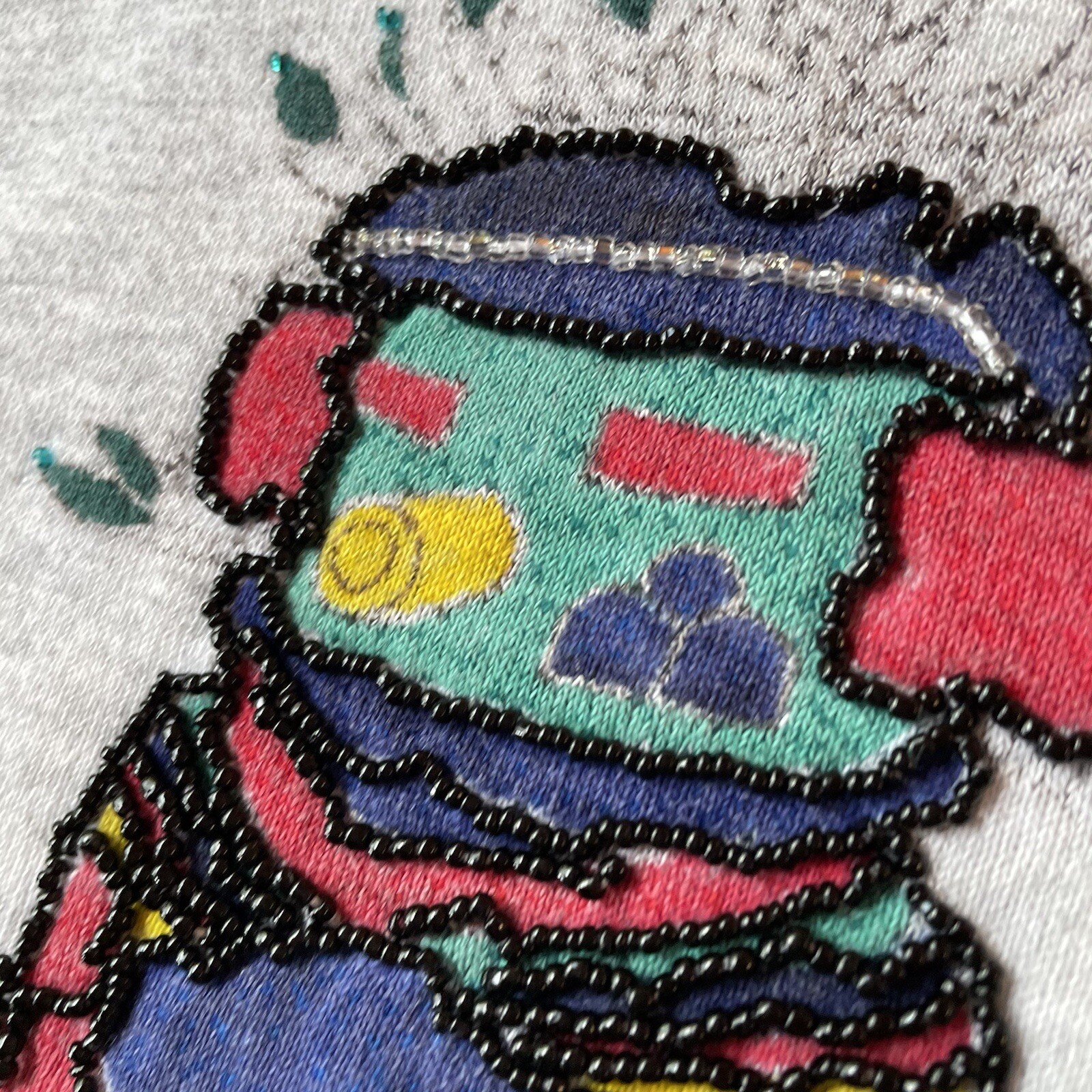 Vintage Tultex Gray Raglan Crafted Sweatshirt Made In USA One Of A Kind Kachina