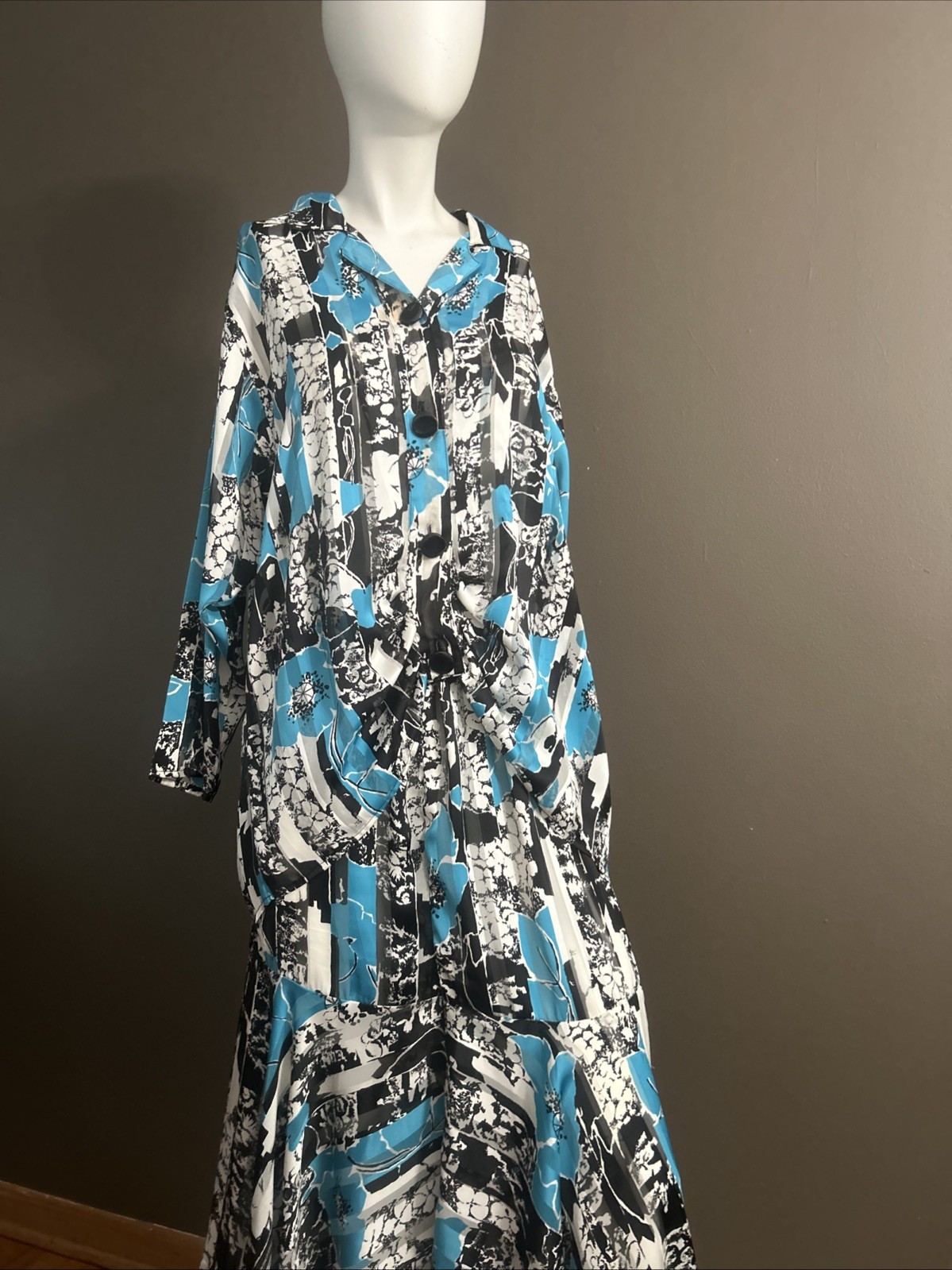 Pierre Lamonte Sissies Vintage 2 Piece Dress Multi Size 10 Made In USA