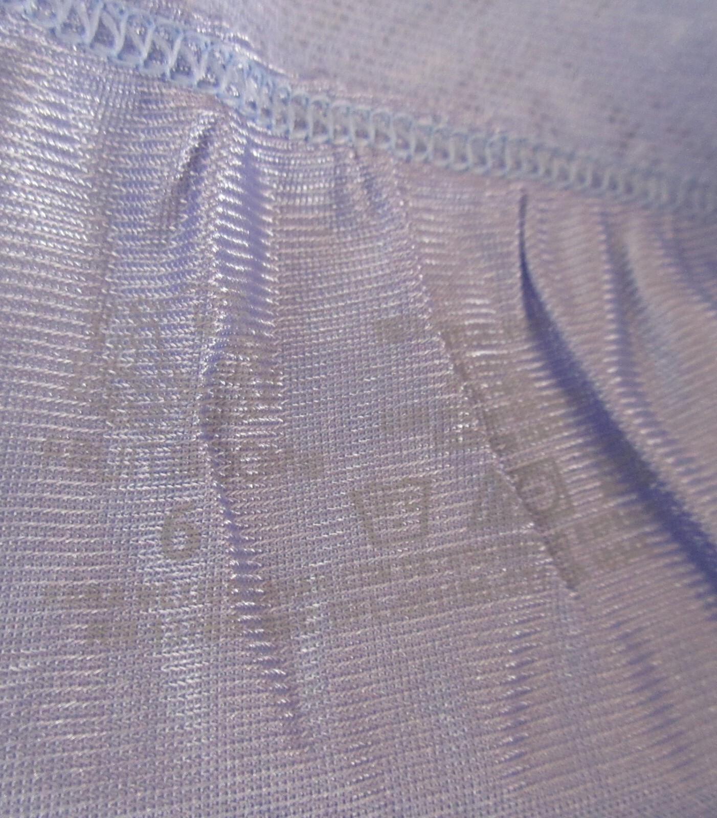 vintage FRUIT of the LOOM ALICE BLUE lace waist HI LEG SISSY sheer panties 6/M