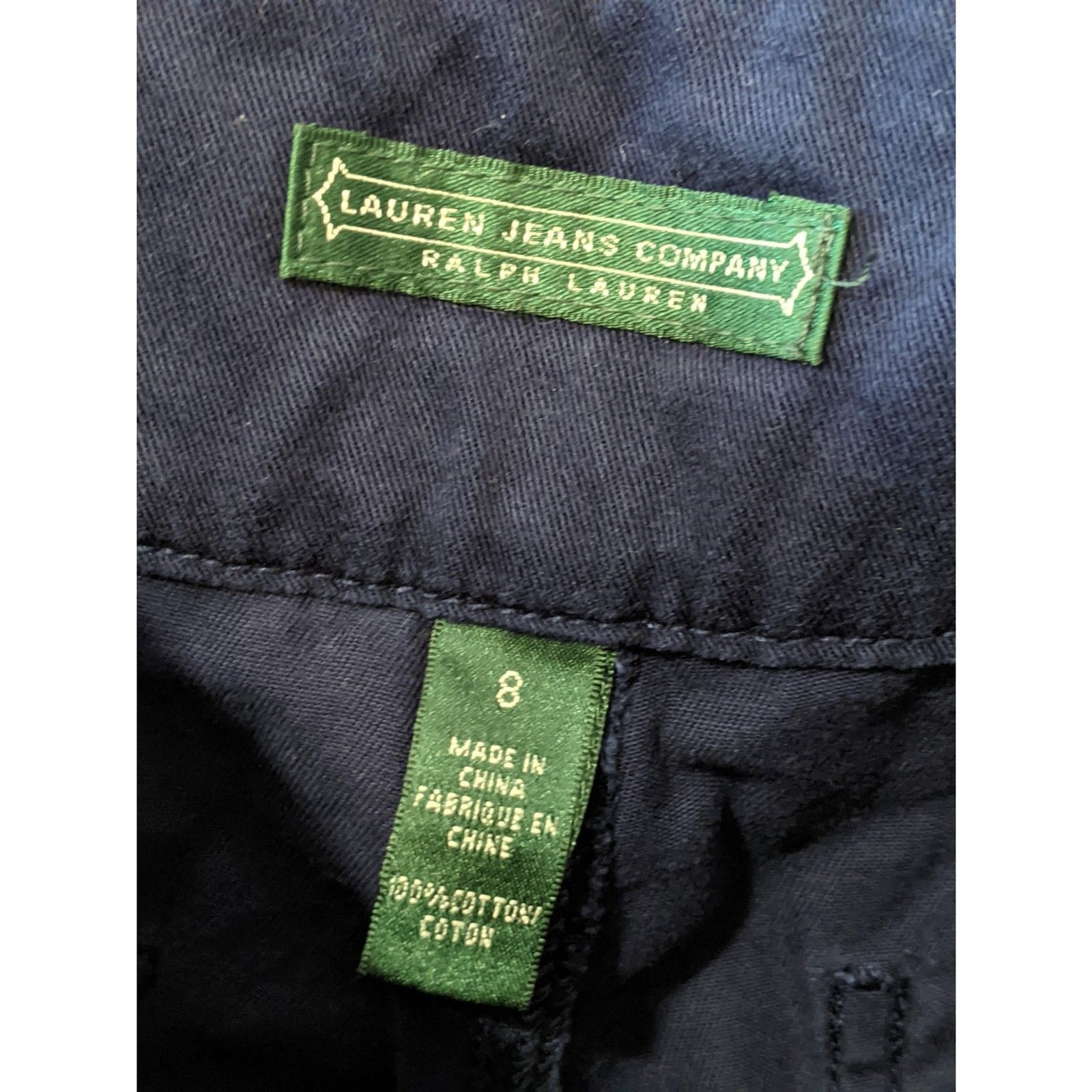 Ralph Lauren Shorts Blue Sailing Graphic Sailor Side Button Vintage Y2K Preppy 8
