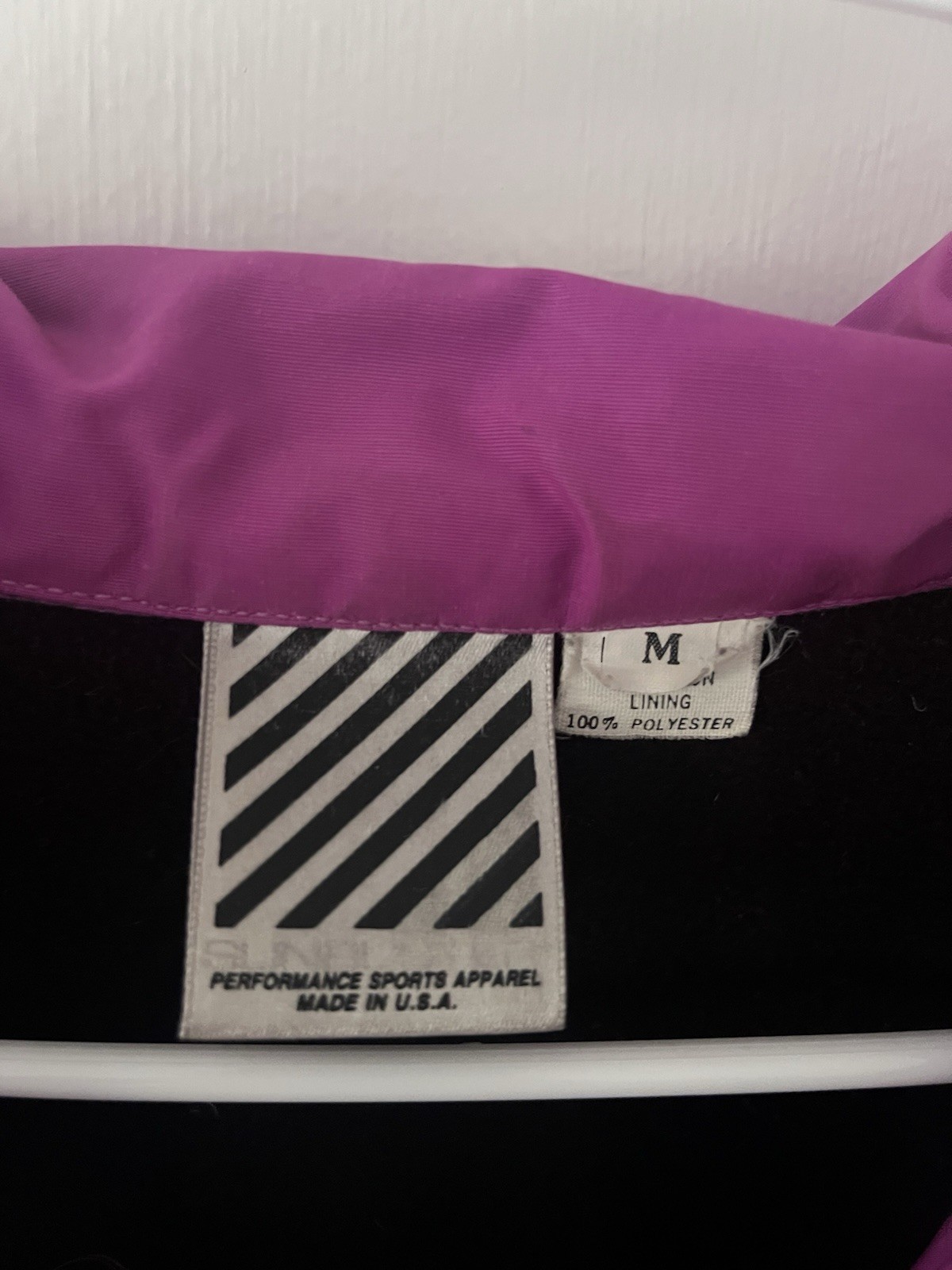 Sunbuster Vintage 80s Magenta Windbreaker Lightweight Anorak Jacket Medium