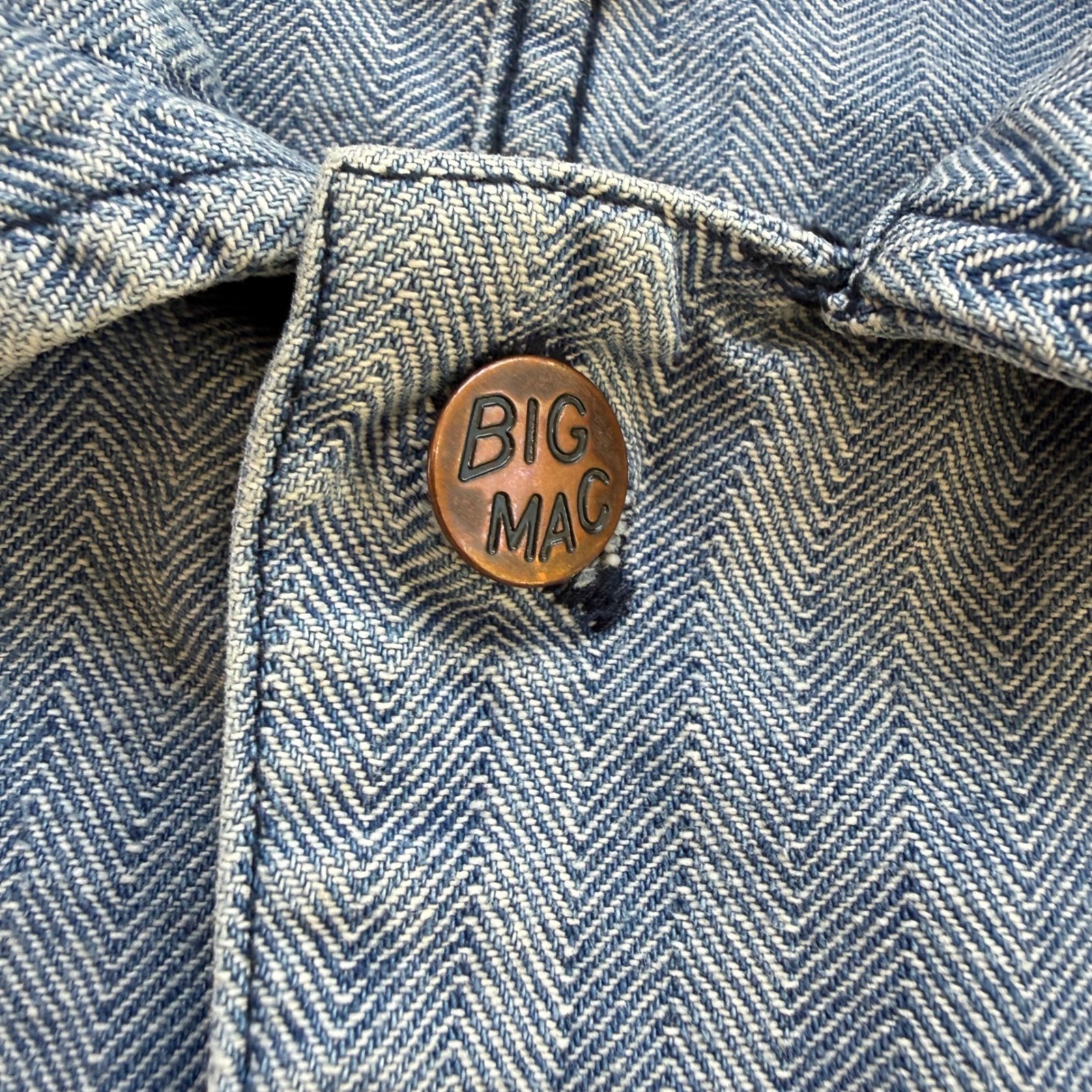 Vintage Big Mac Herringbone Denim Jacket Betty Boop LA Dodgers Chore Coat 48 Reg