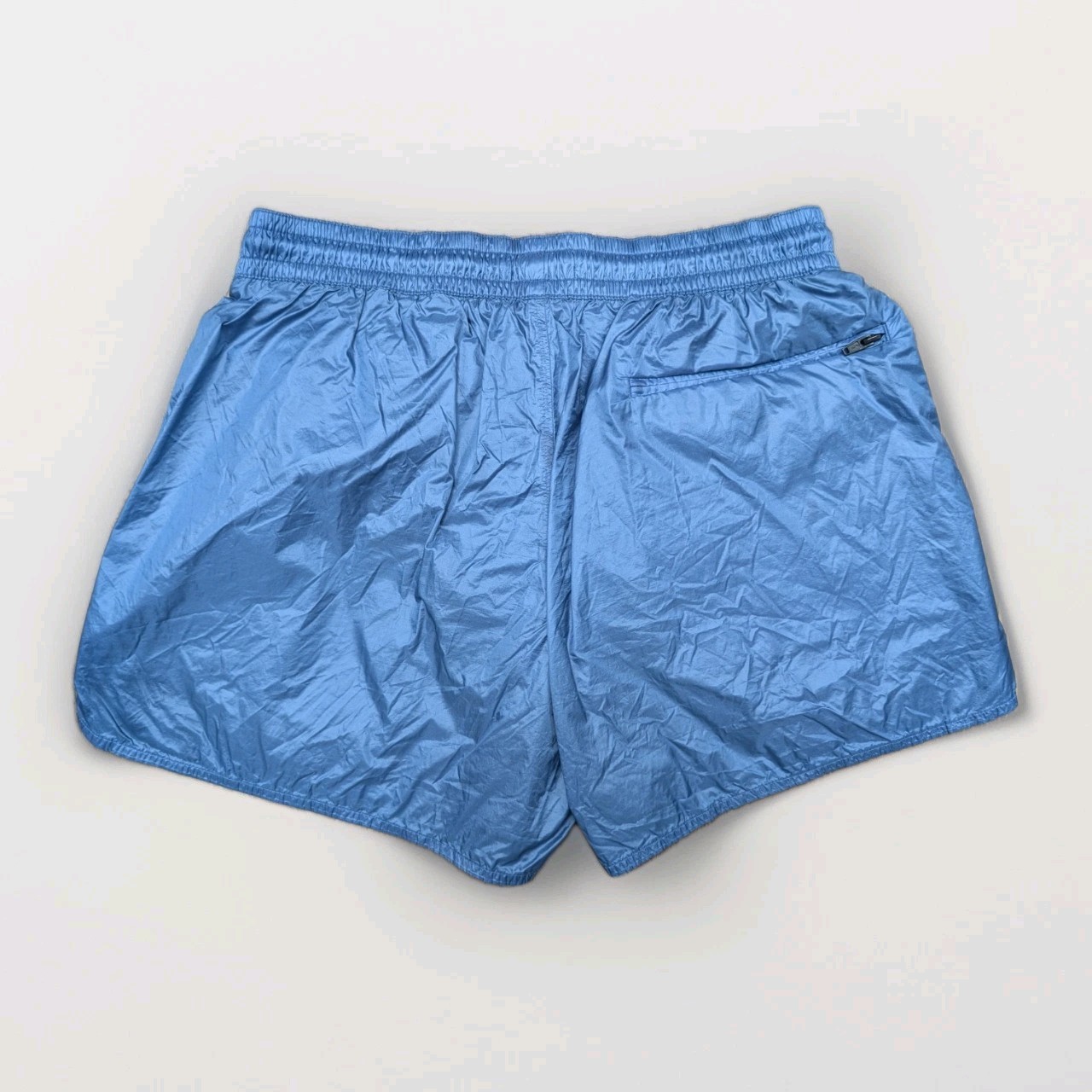 COS Gloss Nylon Shorts Running Womens S Blue Gym Running Sprinter Retro Sports