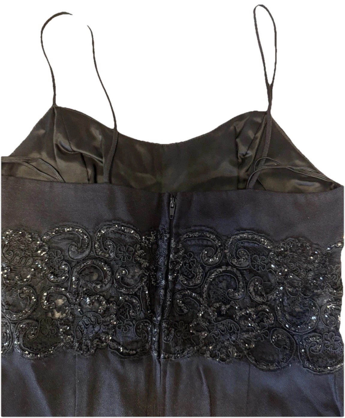 DE LARU Vintage 90s/y2K Lace Cut Out Black Mini Dress Juniors 5/6. Party