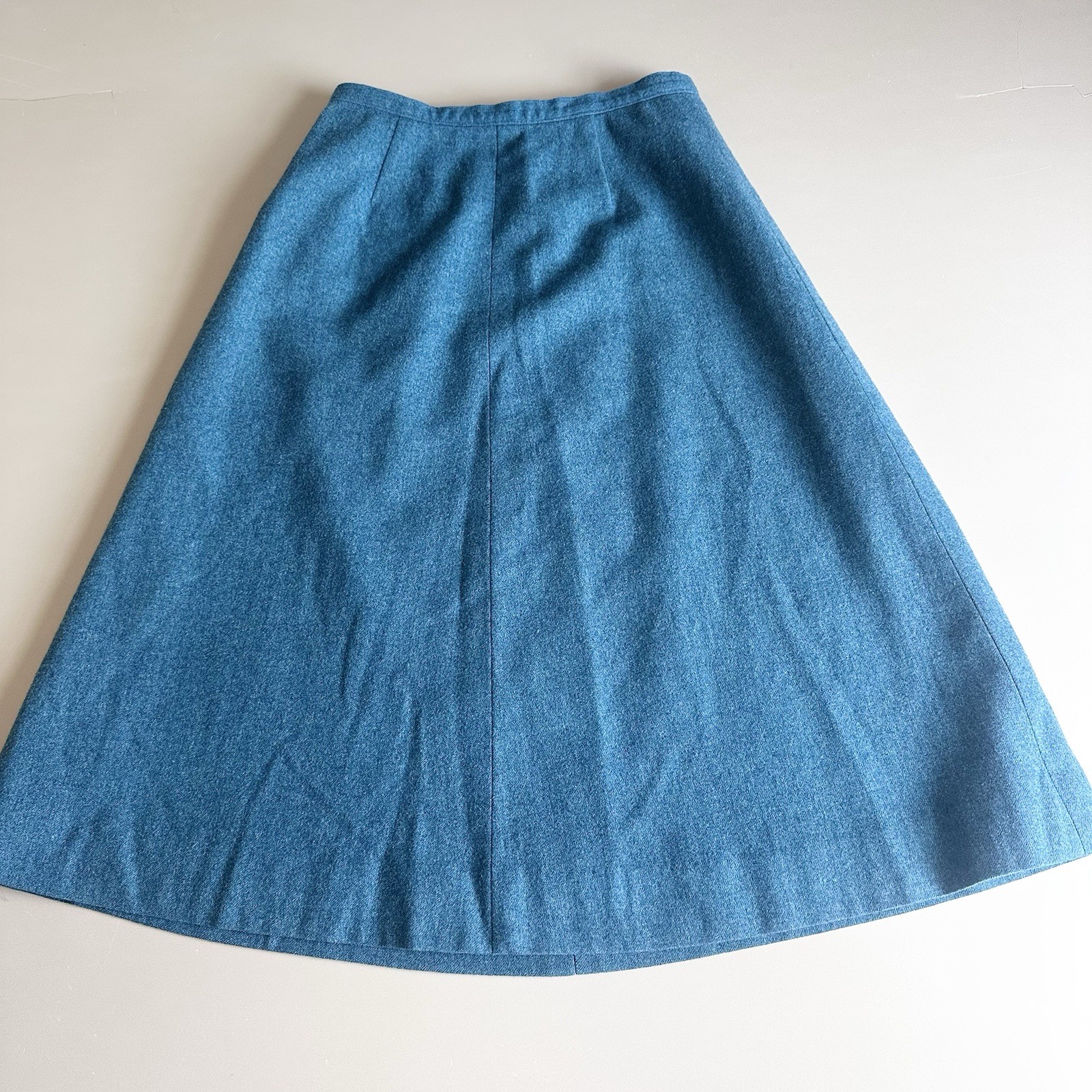 VTG Pendleton 1970’s Skirt Women’s 100% Pure Virgin Wool Teal Size 12 USA