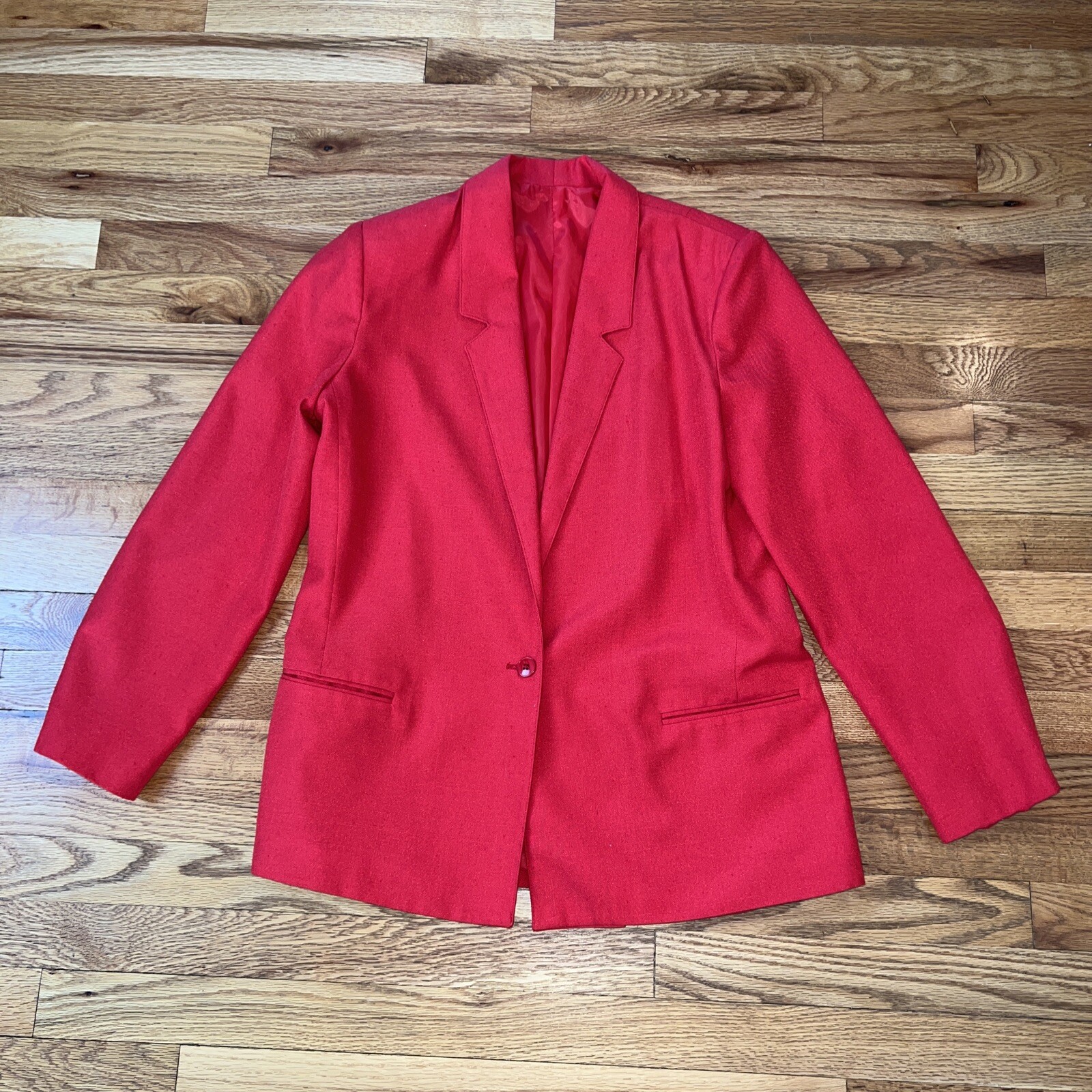 Pant-Her Vintage Jacket Women’s Blazer Button Red Size 14 Union Made