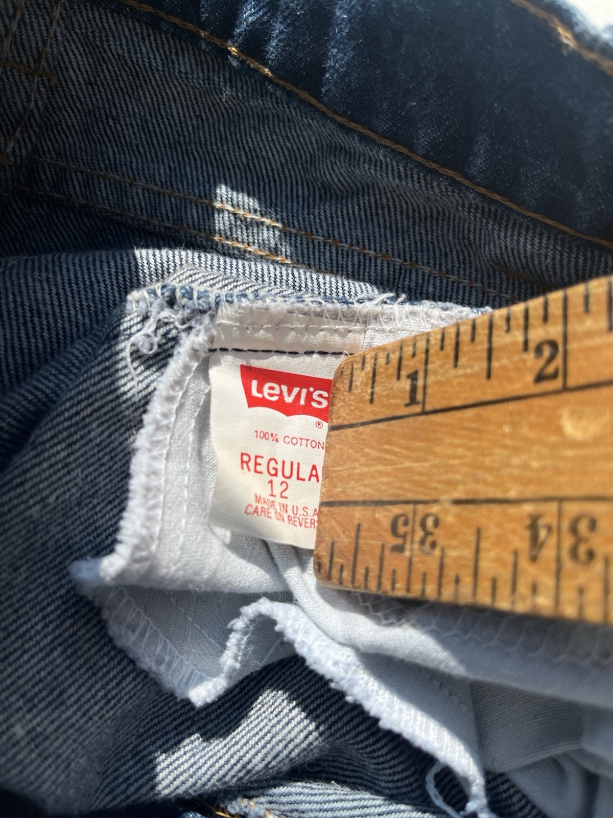 Levi Vintage Orange Tab Style 305 Regular Size 12 Regular-26w New Dark Blue Wash