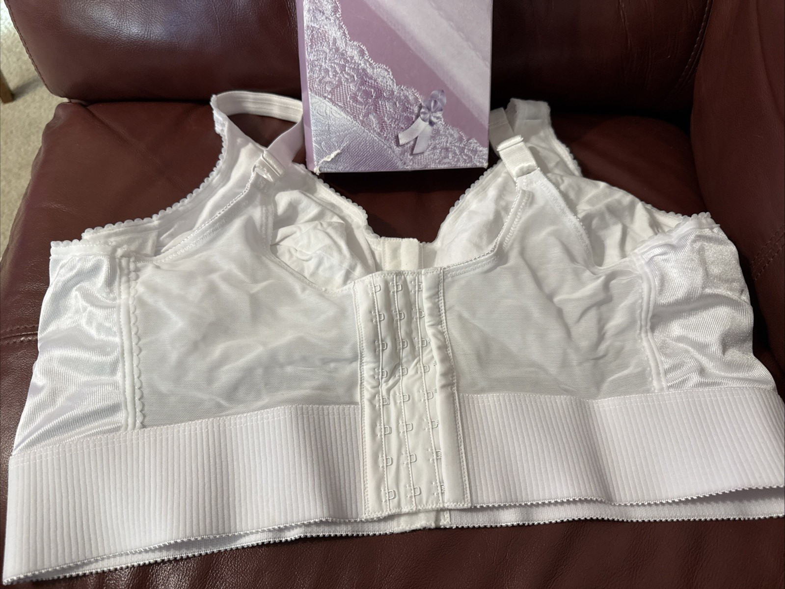 NEW Jodee Surgical Style 1805 Post Mastectomy Bra WHITE w/Pockets USA-MADE 44B