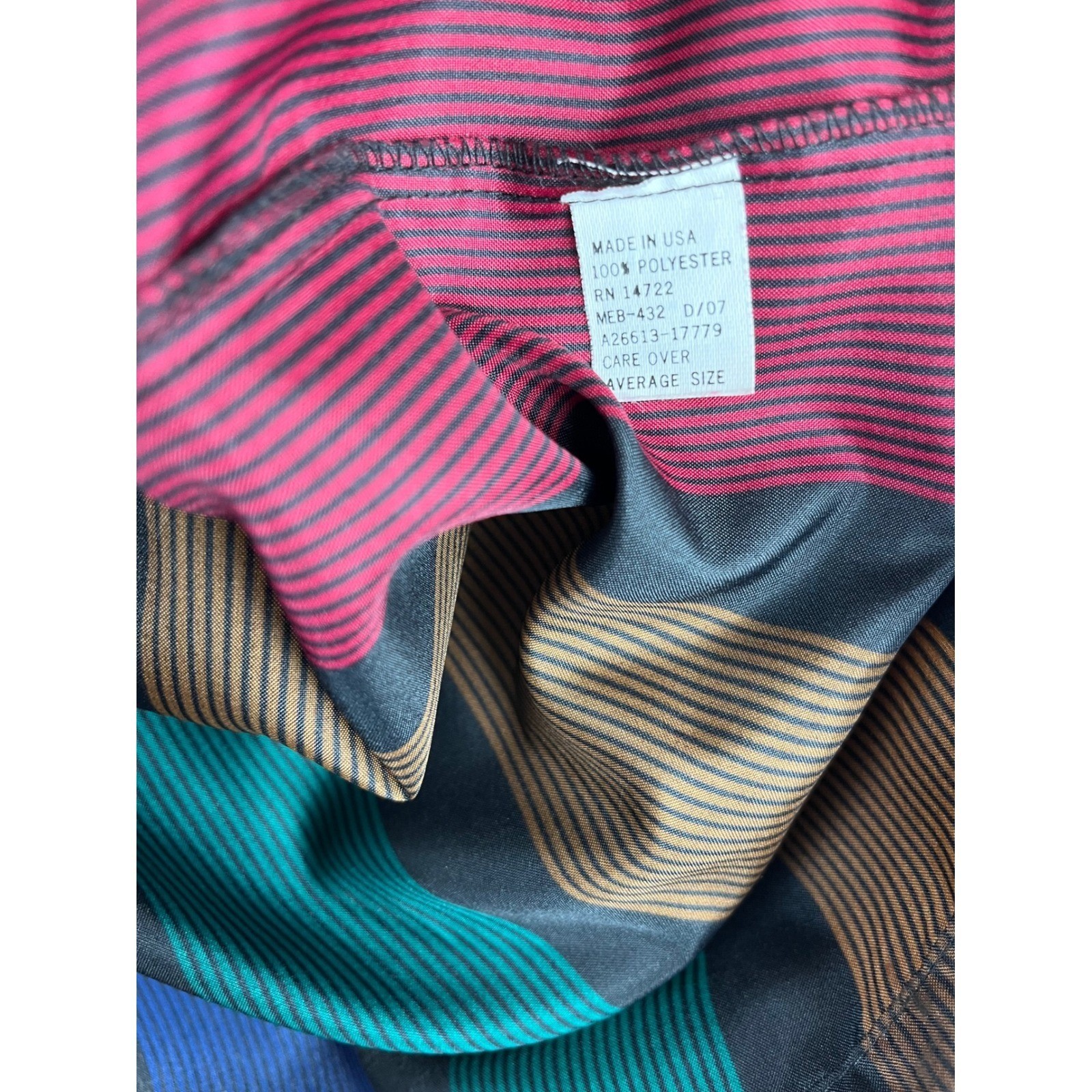 Vintage Cheryl Tiegs Blouse Womens 8 Multicolor Stripe Button Front USA Made