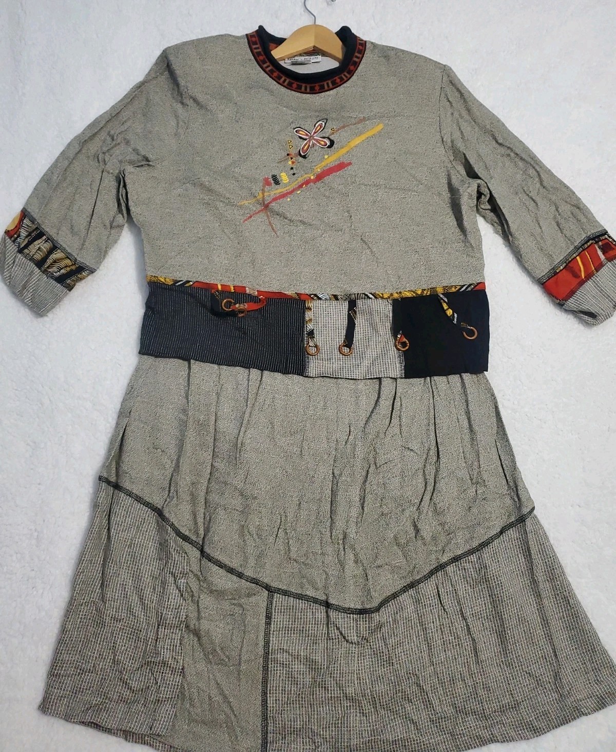 VTG Nancy Bolen City Girl Top And Skirt Set Sz XL