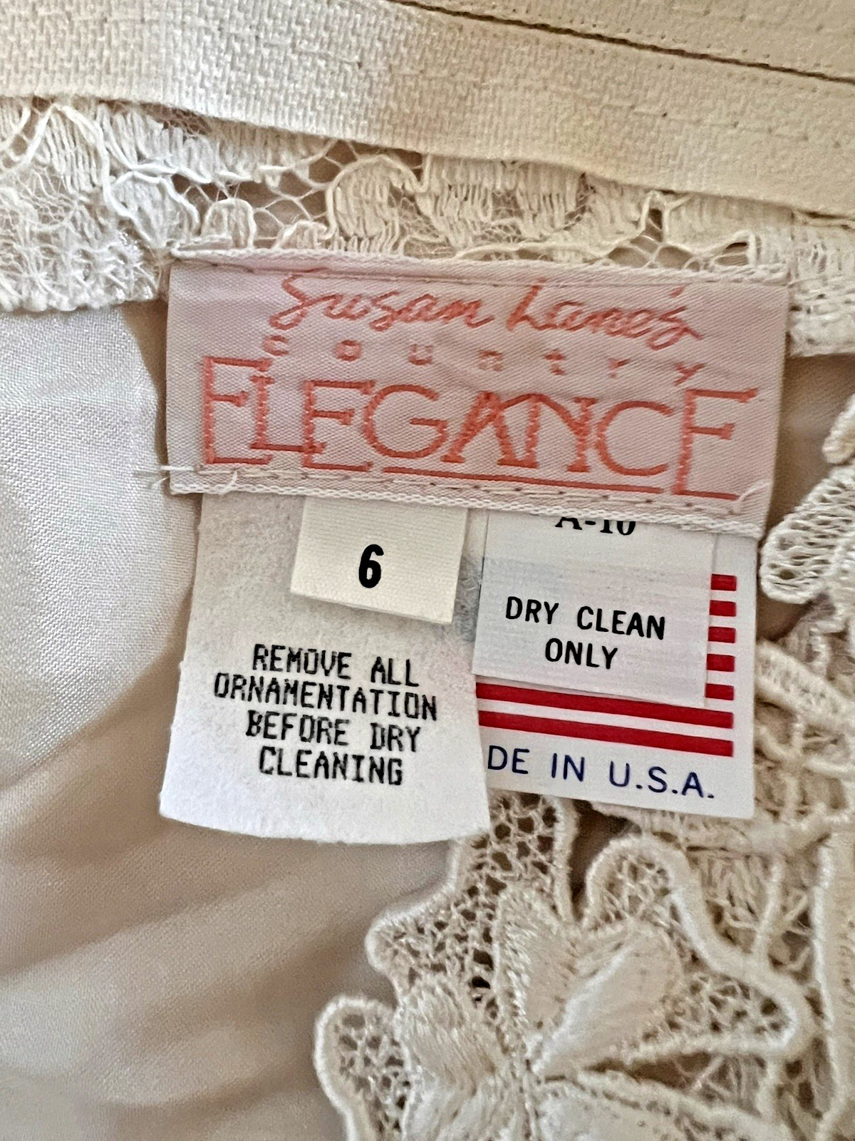 Gorgeous VTG 80s Susan Lane’s Country Elegance Cottagecore Lace Wedding Dress 6