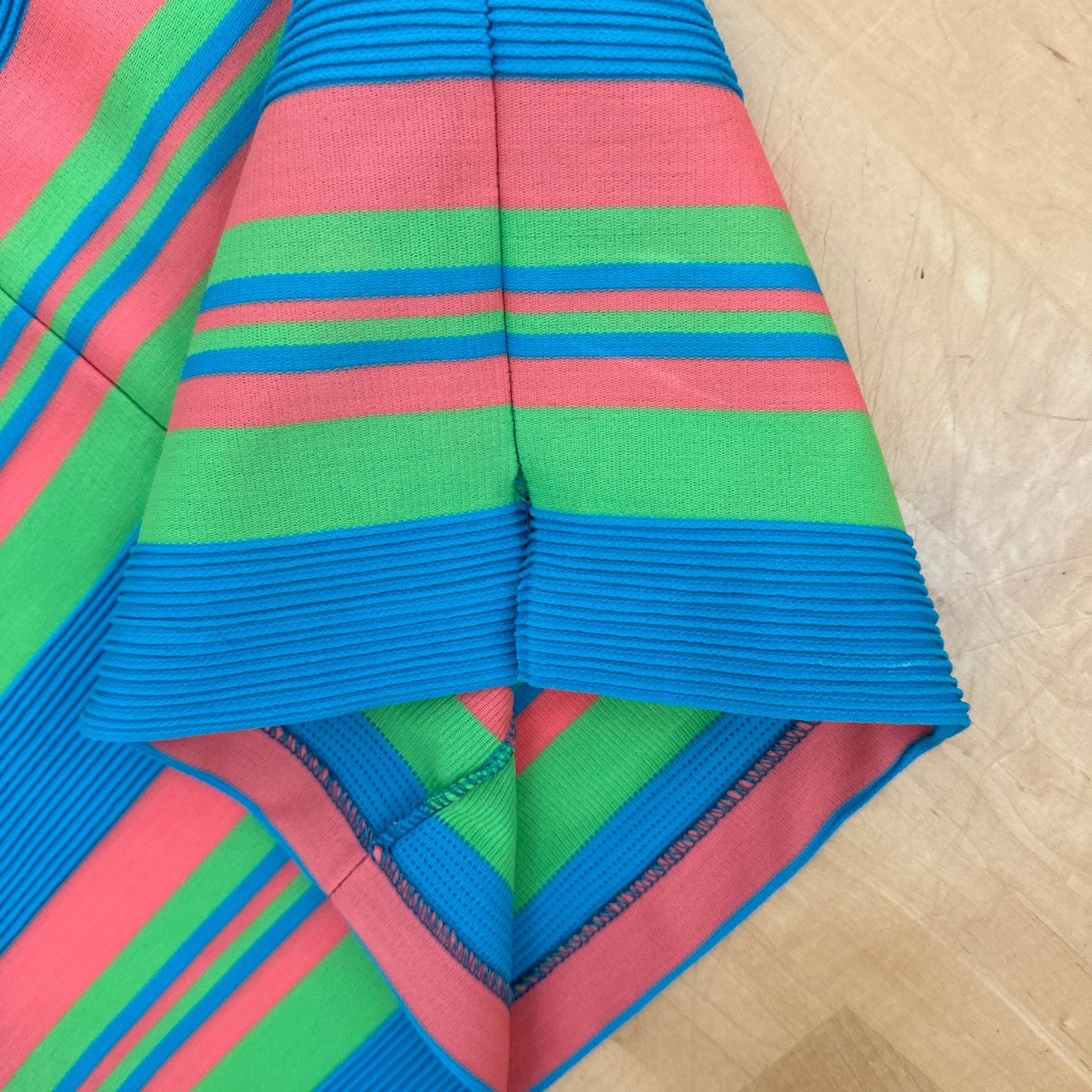 VINTAGE 60s Cole of Cali SLEEVELESS TOP SHERBERT STRIPES, SIDE SLIT, BACK ZIPPER