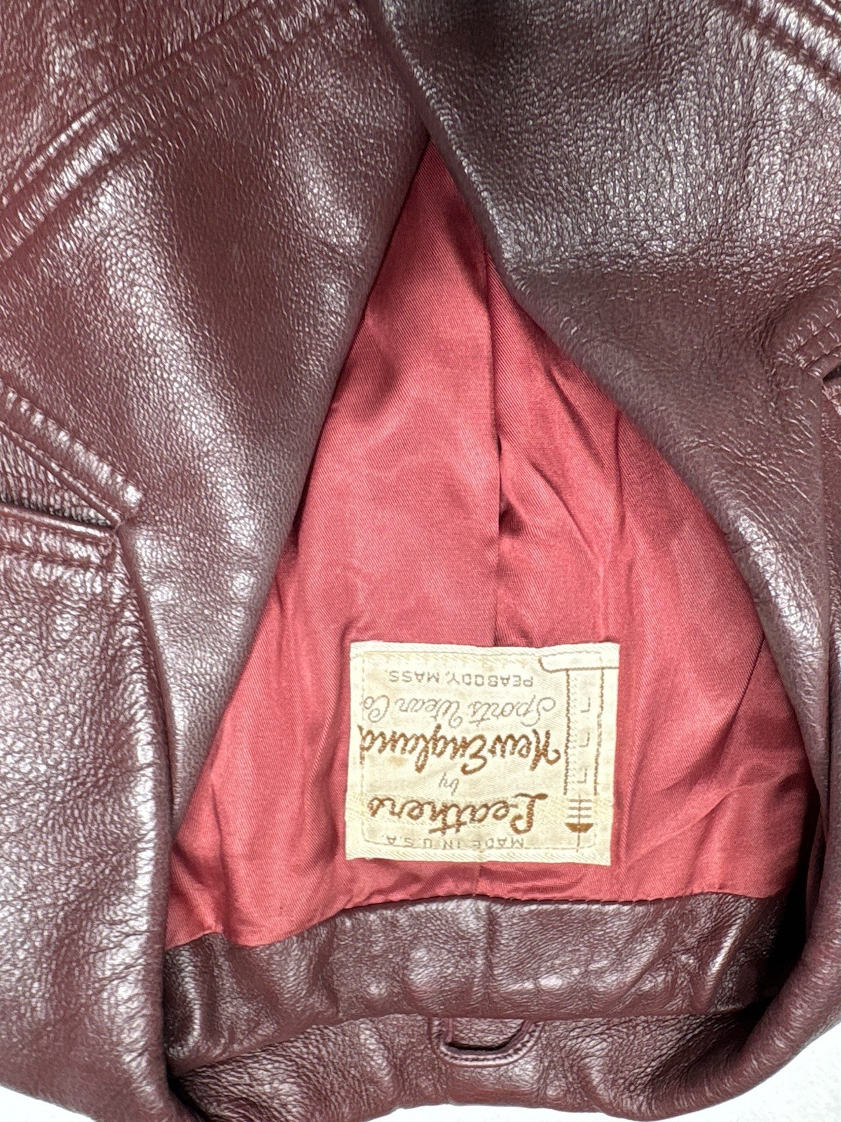Vintage 1970’s Oxblood Leather Coat / Leathers by New England Sports Wear Co.