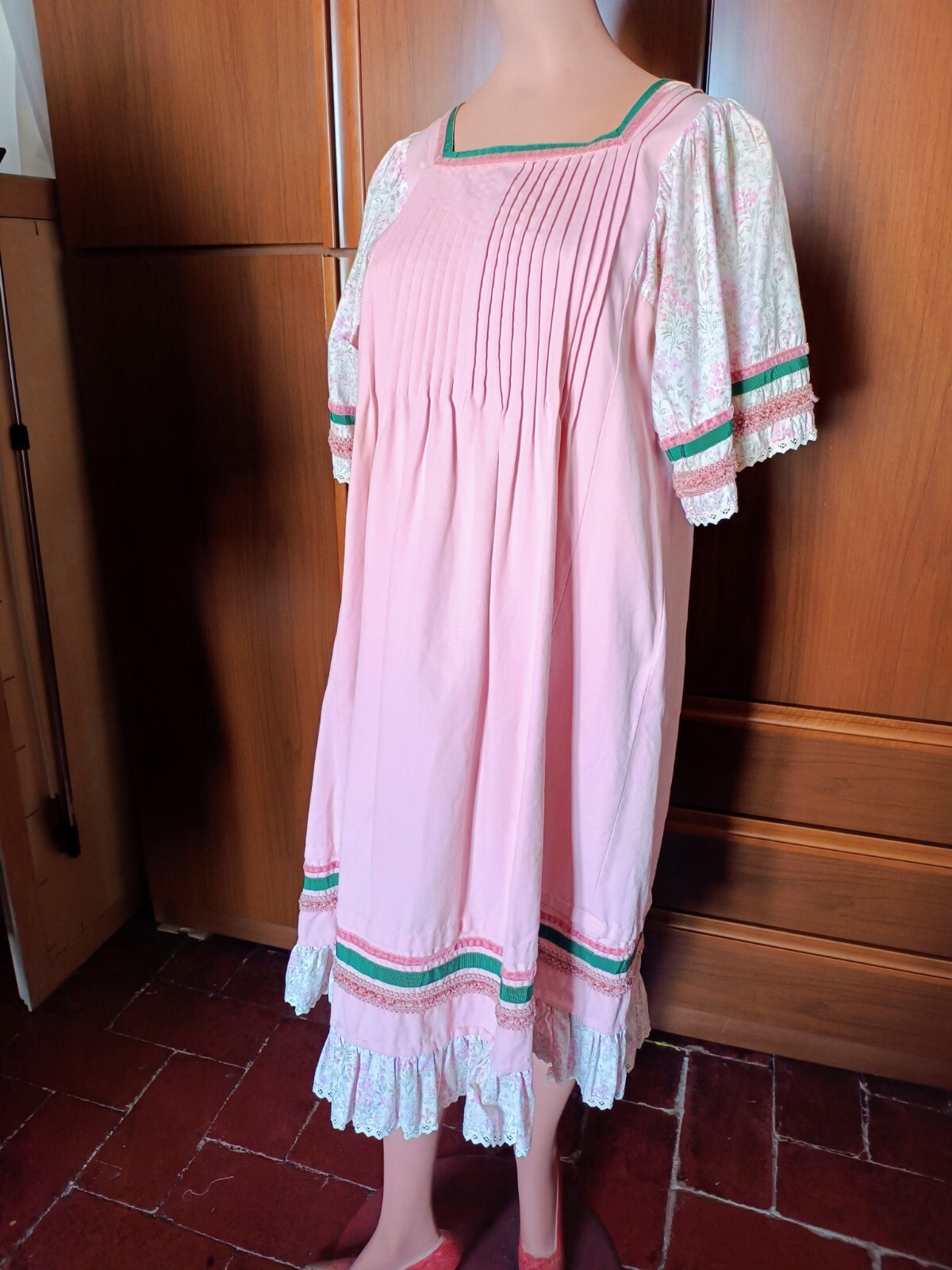 Vintage Cotton Tailored Dress, Size M/L, Top Condition