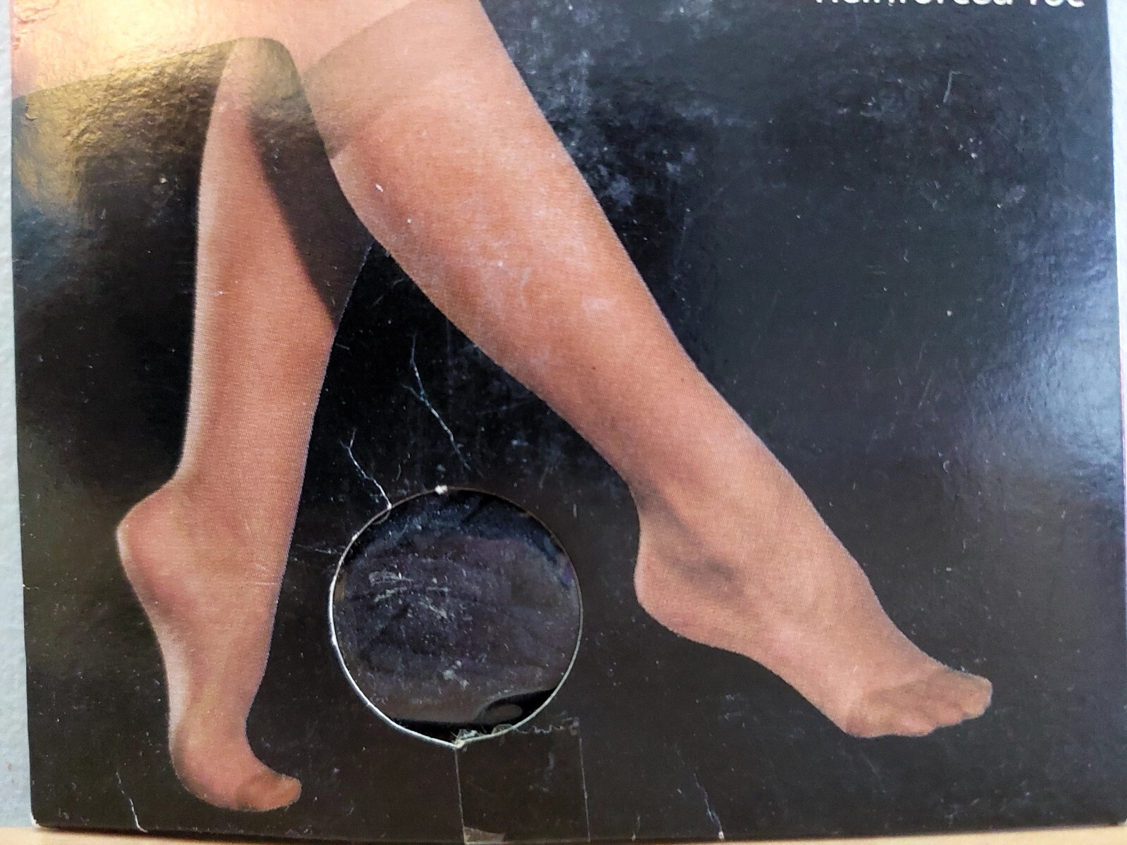 Vintage Pantyhose Ravinia Knee High Comfort Top Color Jet Black One Size BSDR1