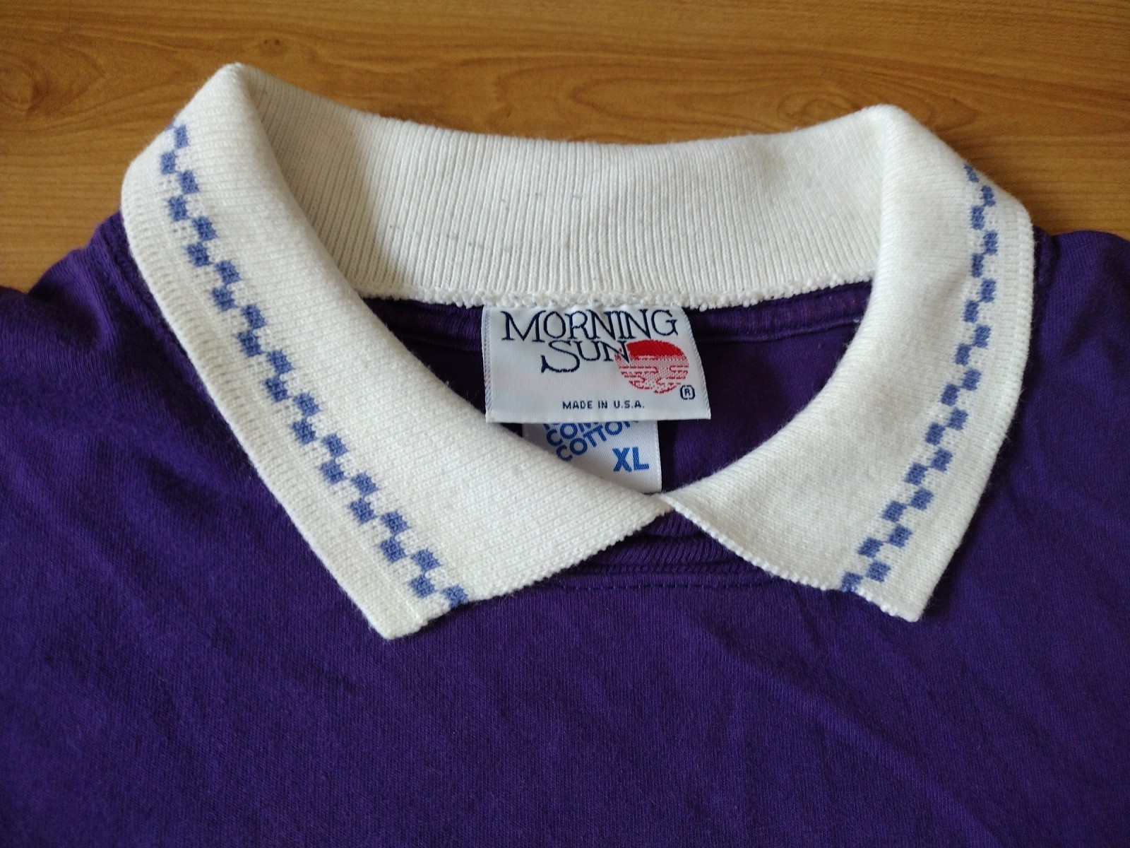 Vintage XL Grandma Style Morning Sun Jerzees Purple Cat Sleeping USA Made Shirt