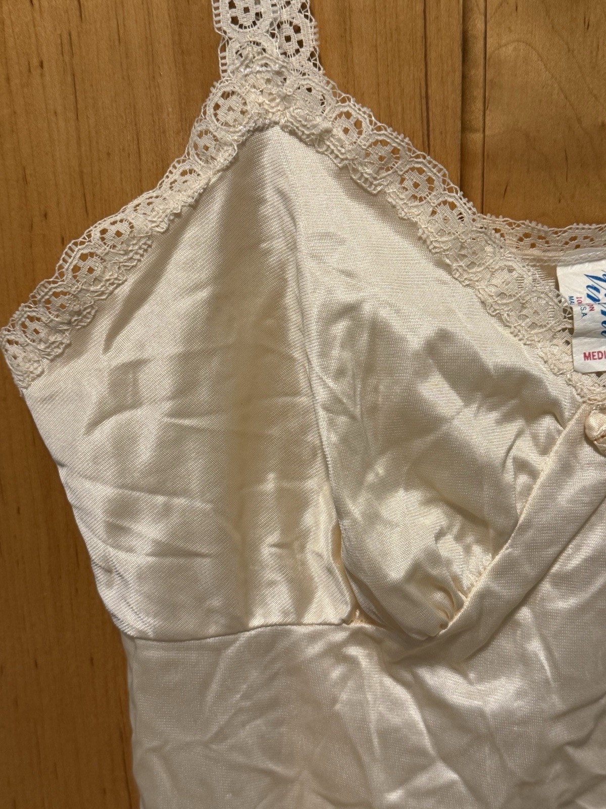 VINTAGE IVORY CAMISOLE Lingerie by Vincent 1950’s Size Medium