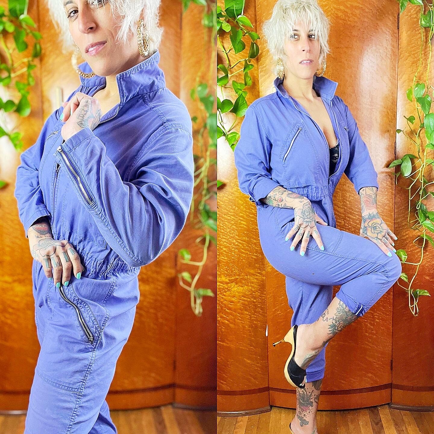 FRENCH CONNECTION 80s 80’s Vintage does 40’s 40s Boiler Utility Suit Jumpsuit S