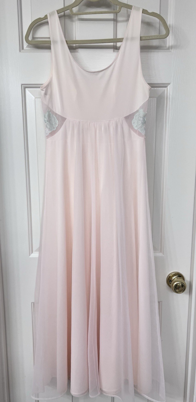 Vintage Shadowline Pink Nylon and Chiffon Long Peignoir Set Size S
