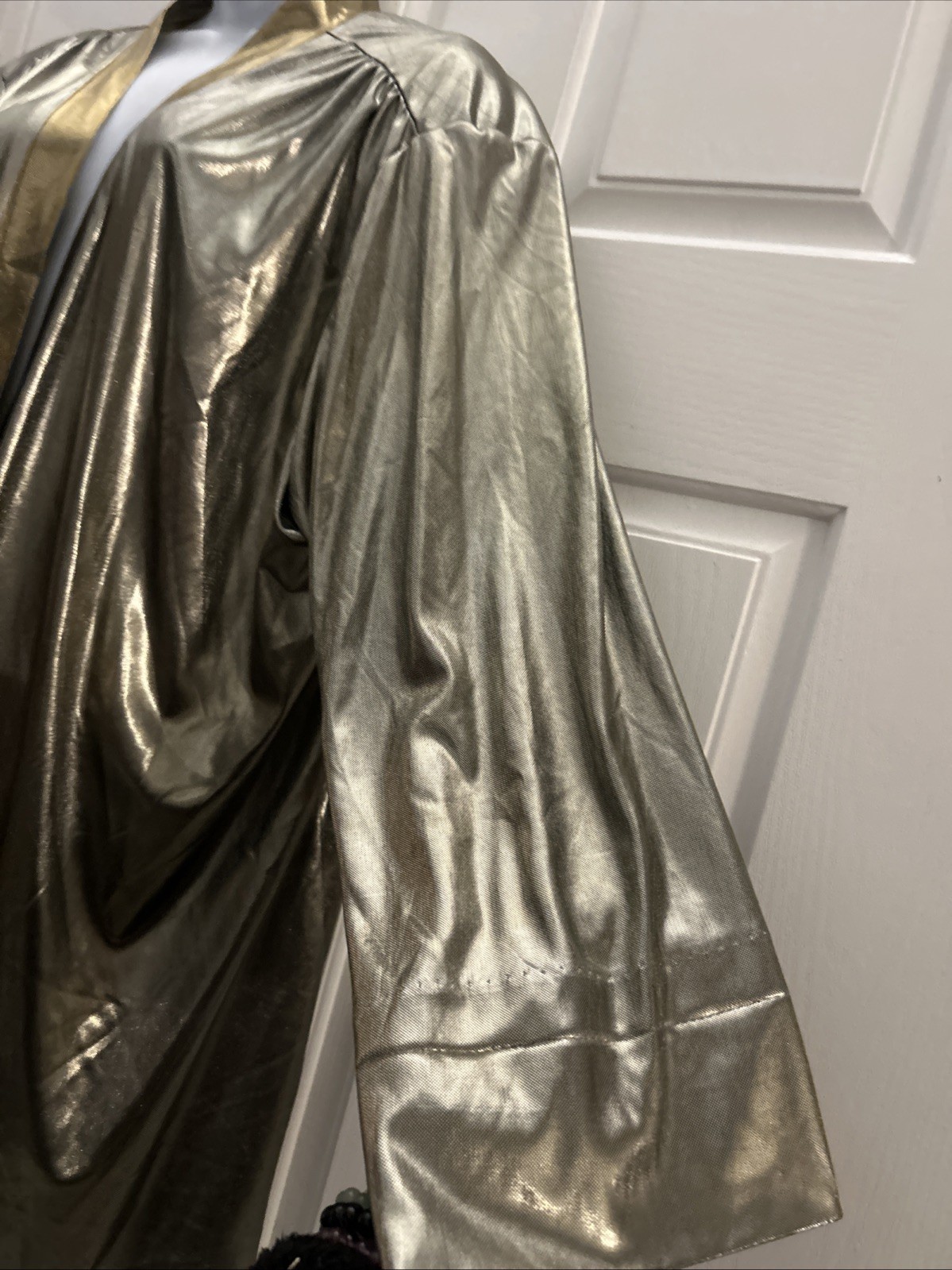 NWT VINTAGE 80s JOANNA PLUS Jacket Open Gold Pewter Lightweight RARE 20W NEW