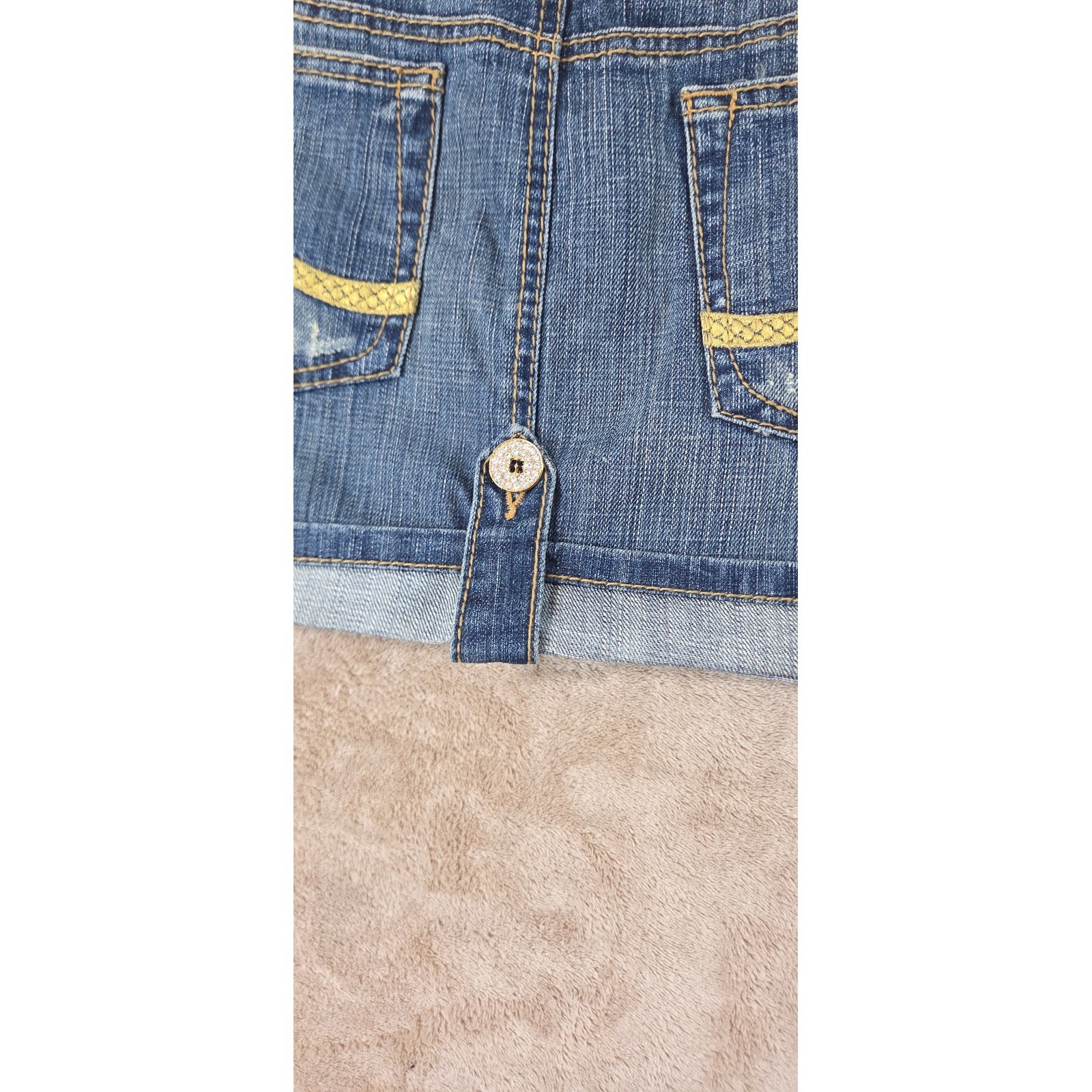 Vintage Y2K Baby Phat KLS Kimora Lee Simmons Denim Skirt 30(33) Blue New $150