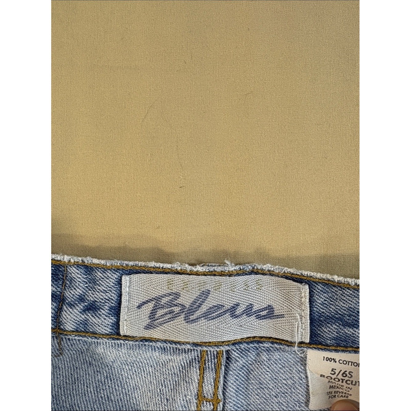 Vintage 90s Express Bleus Bootcut Light Wash Rigid 100% Cotton Denim 5/6S Petite