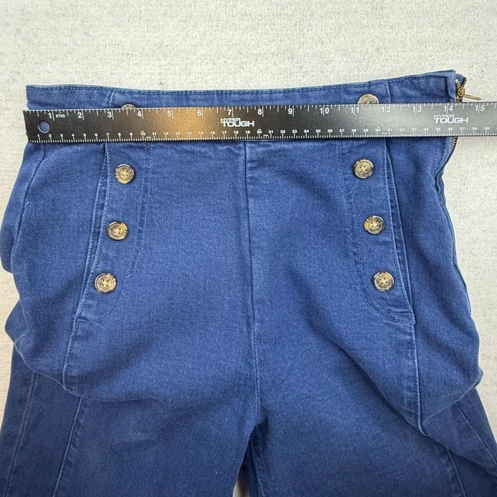 Jeans High-Rise Wide Leg Sailor Core 6 Tall Side Zip nautical retro 70s style