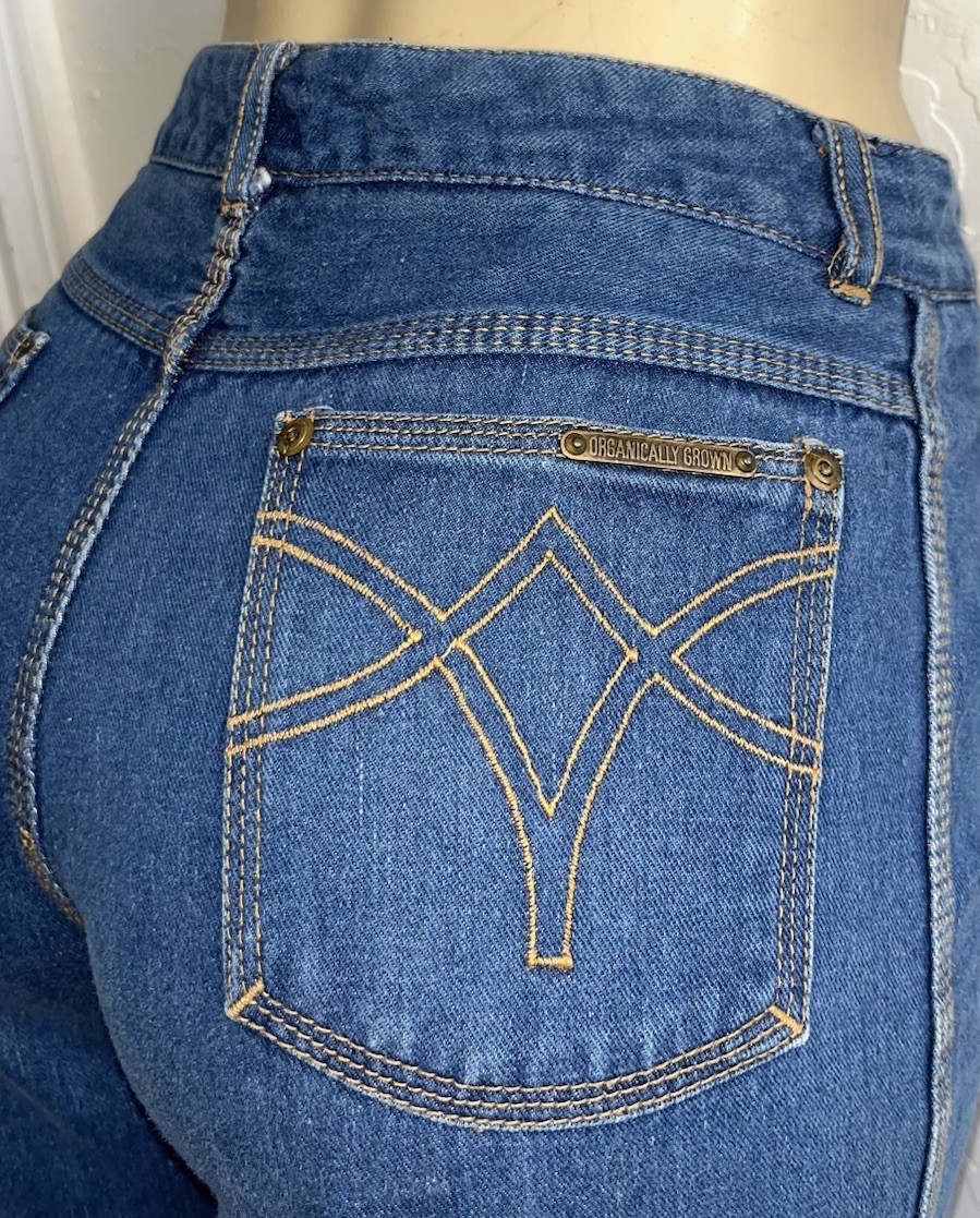 Vintage 1970s Organically Grown Arpeja Bell Bottom Wide Leg High Rise Jeans 13